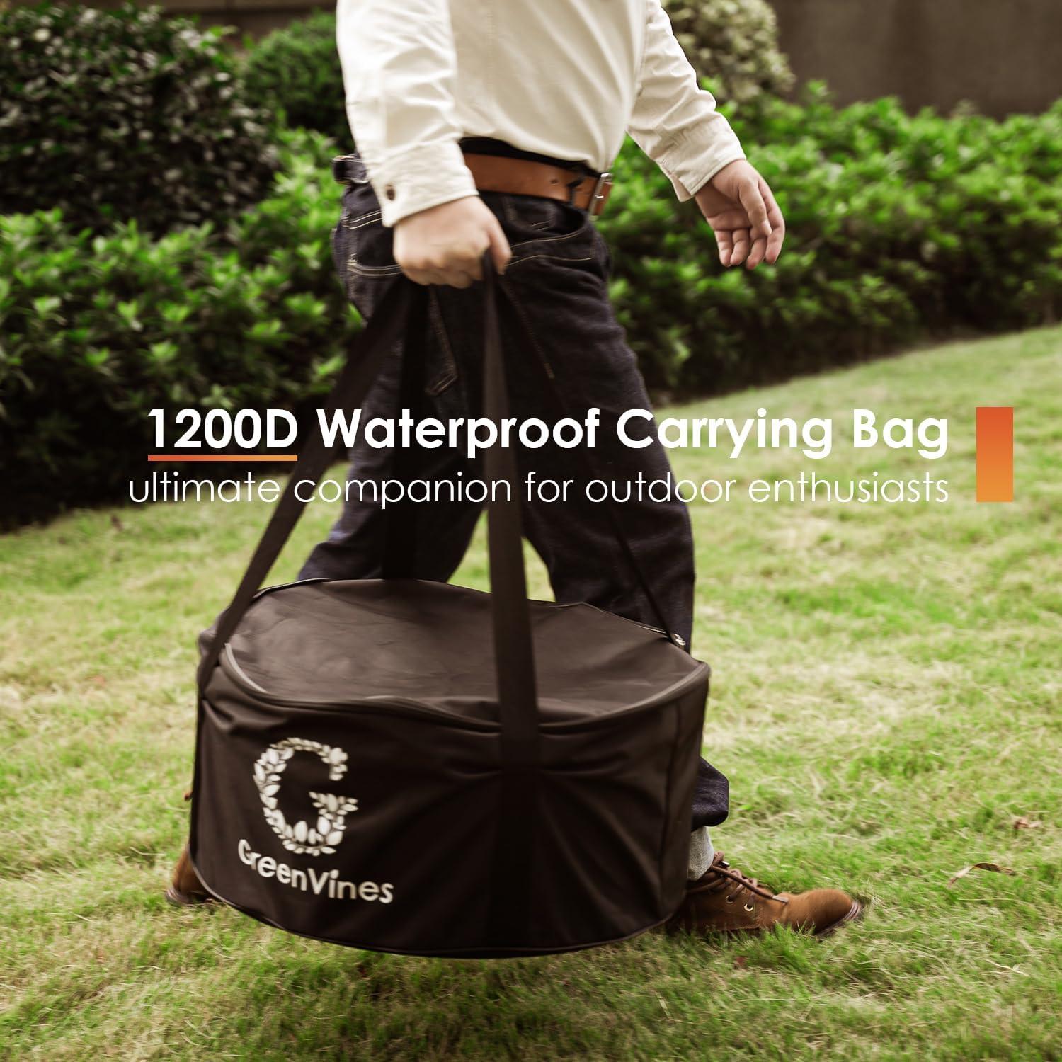 Hoguera Sin Humo GREENVINES 19" Acero Inoxidable Portátil