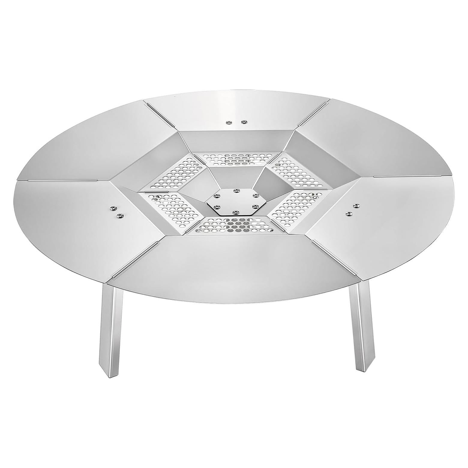 Deflector de Calor VEVOR para Fogata Yukon 63.5cm Acero Inoxidable