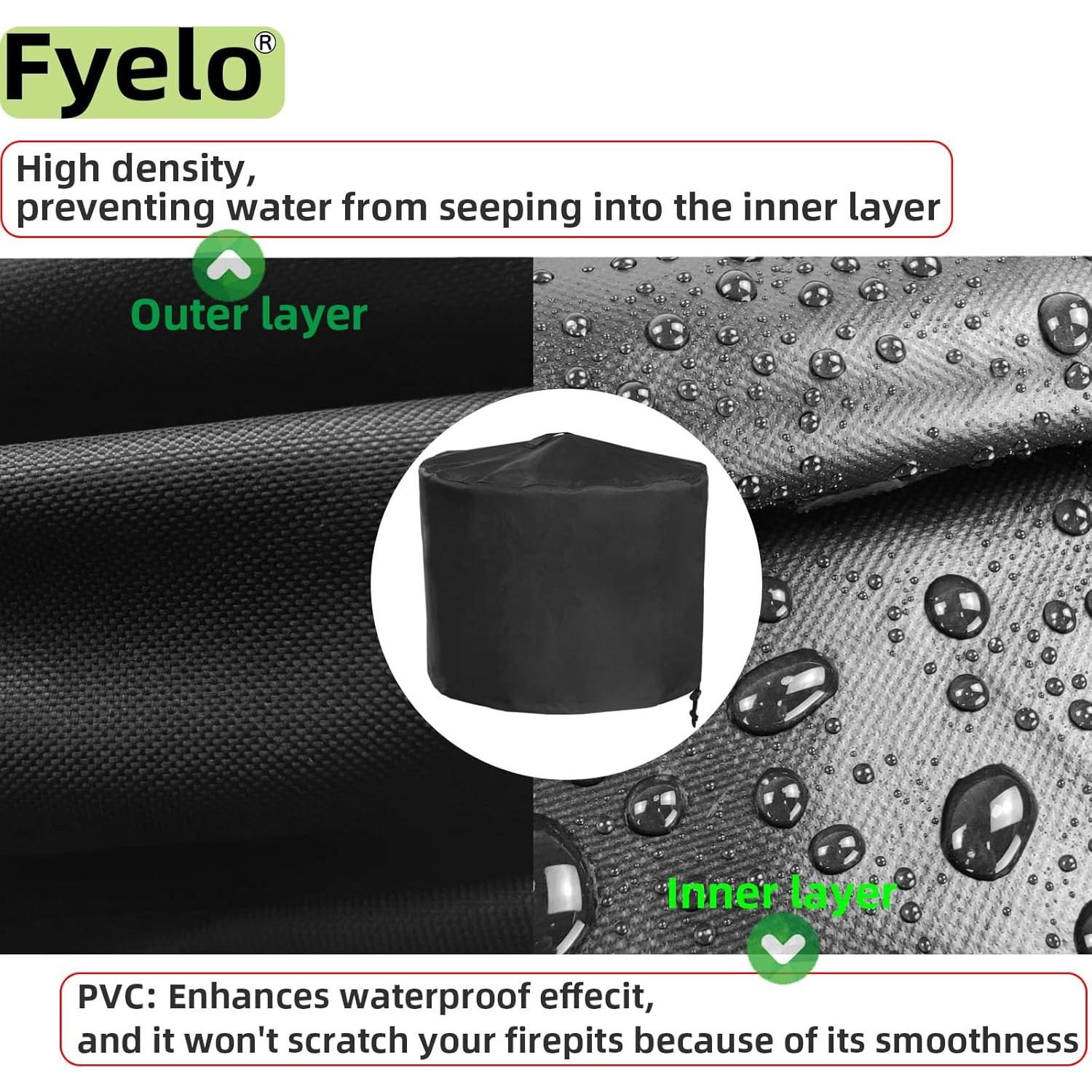 Cubierta impermeable para fogata Fyelo Yukon 28" redonda