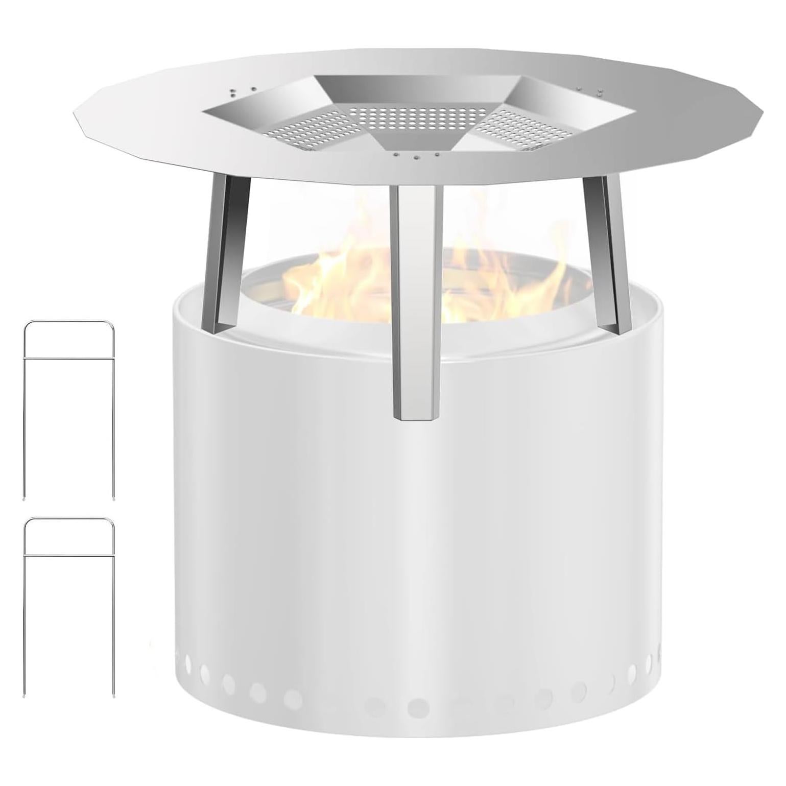 Deflector de Calor LS'BABQ para Fogata 49.5 cm Acero Inoxidable