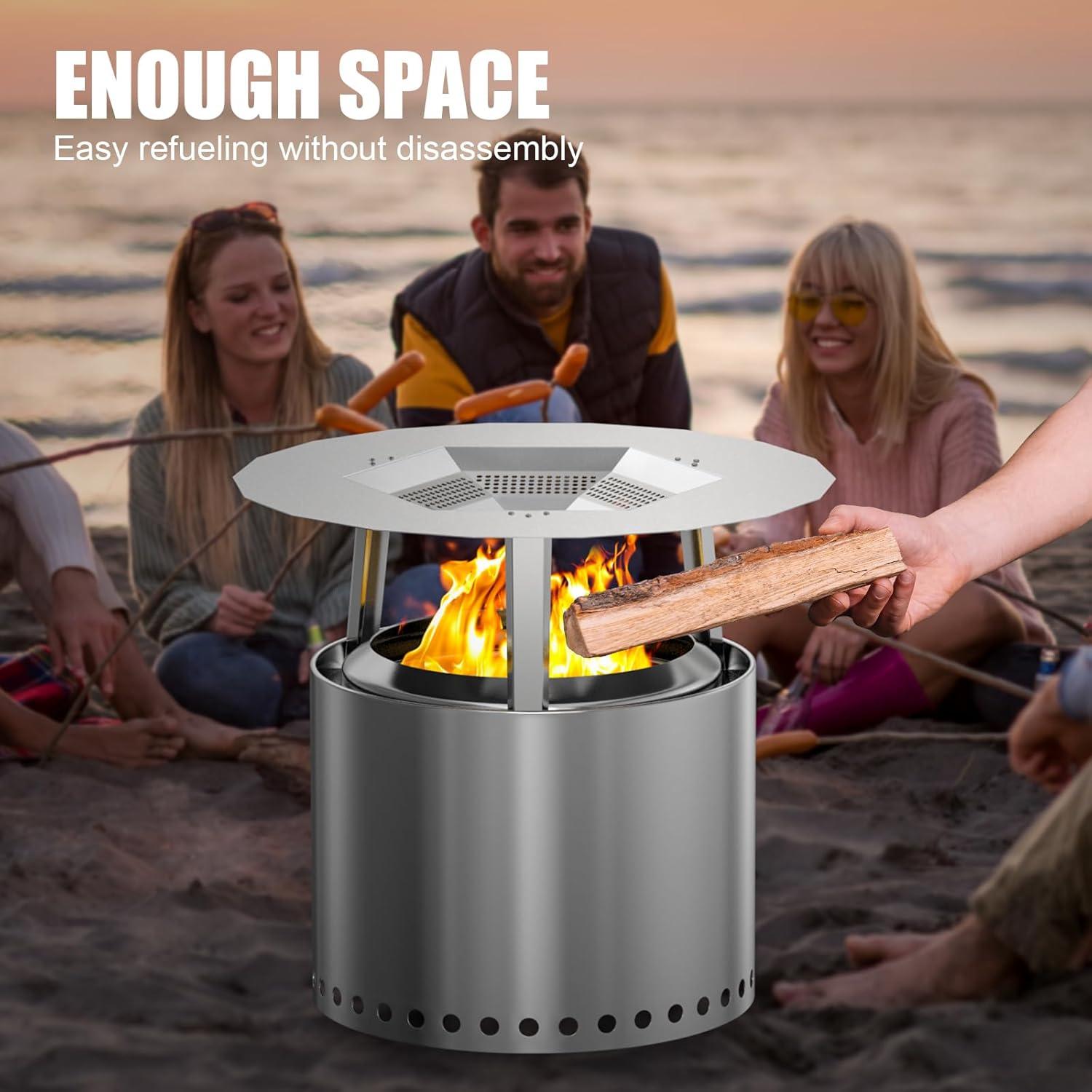 Deflector de Calor LS'BABQ para Fogata 49.5 cm Acero Inoxidable