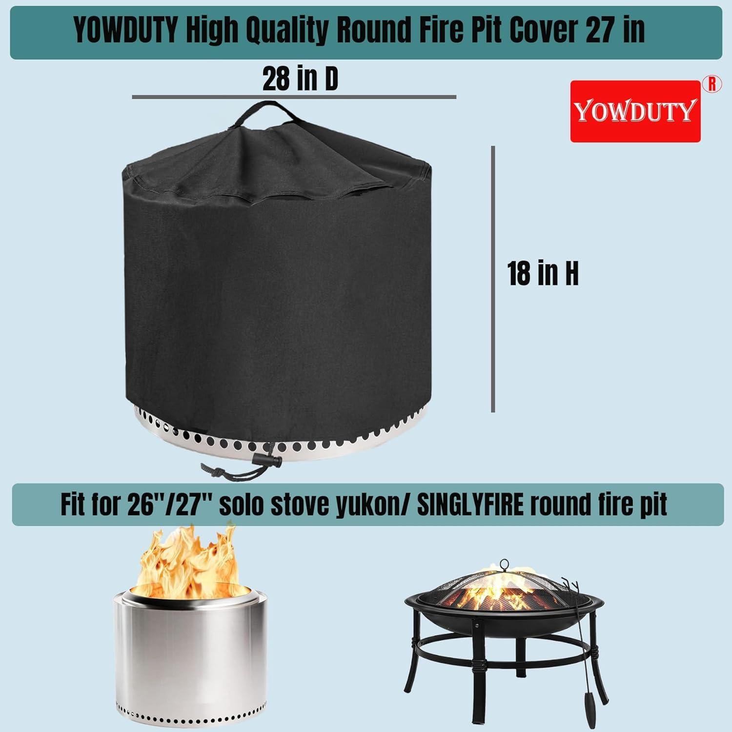 Cubierta Redonda Impermeable YOWDUTY para Fogón Yukon 71 cm