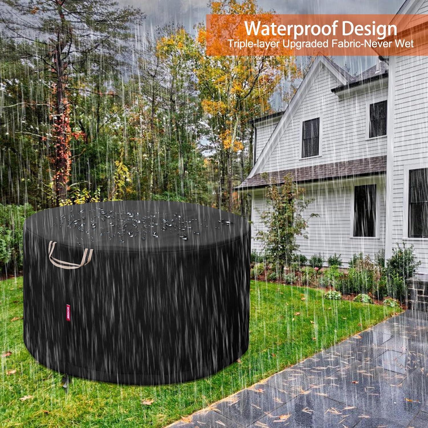 Cubierta de Fogata Redonda QH.HOME 900D Impermeable 58.4 cm