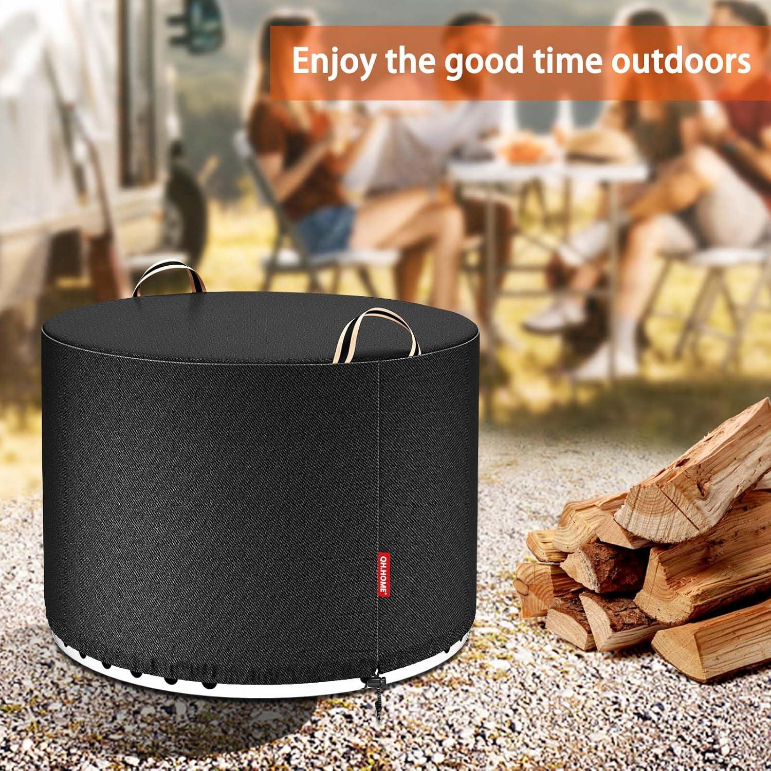 Cubierta de Fogata Redonda QH.HOME 900D Impermeable 58.4 cm