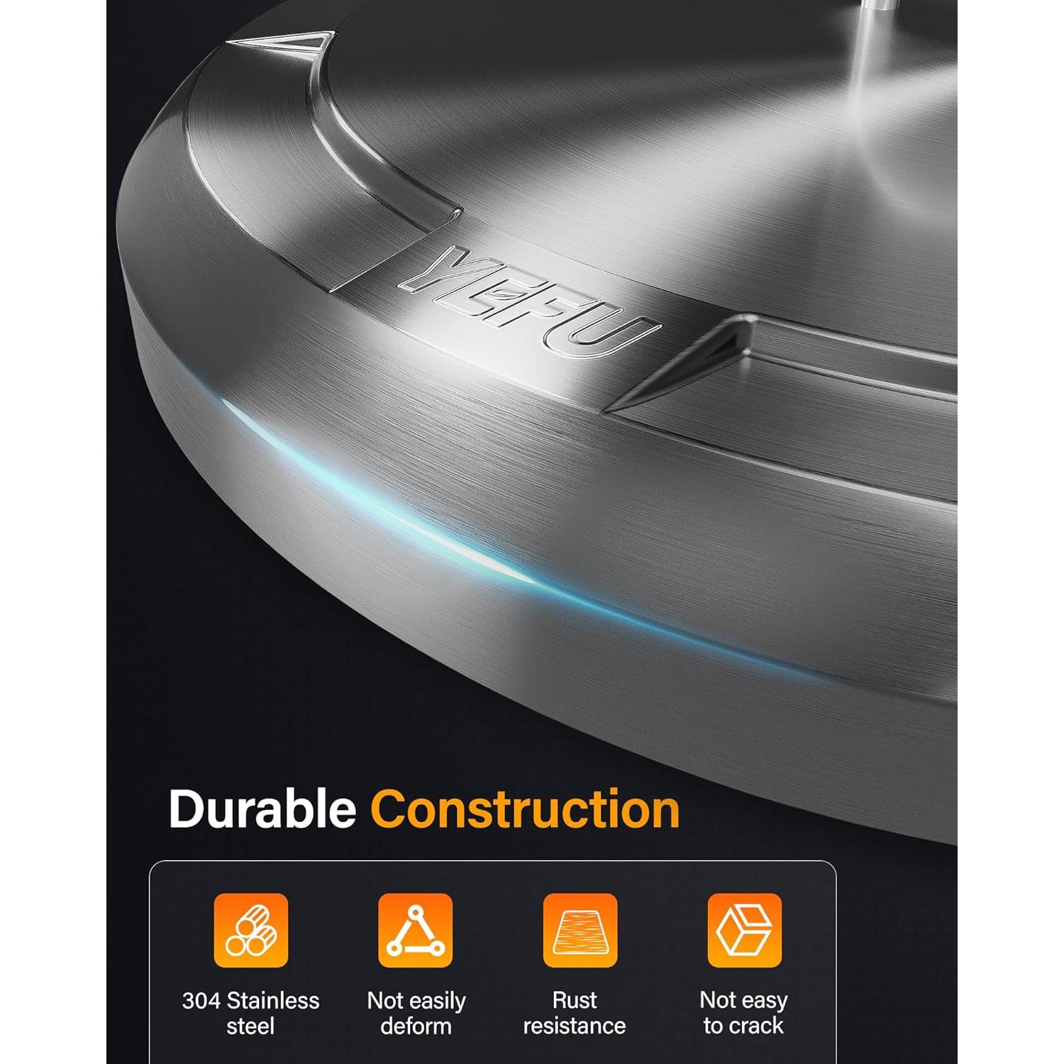 Tapa de Hoguera YEFU 49.5 cm Acero Inoxidable Resistente al Clima