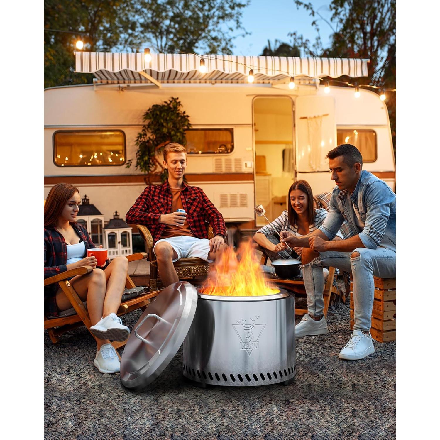 Tapa de Hoguera YEFU 49.5 cm Acero Inoxidable Resistente al Clima