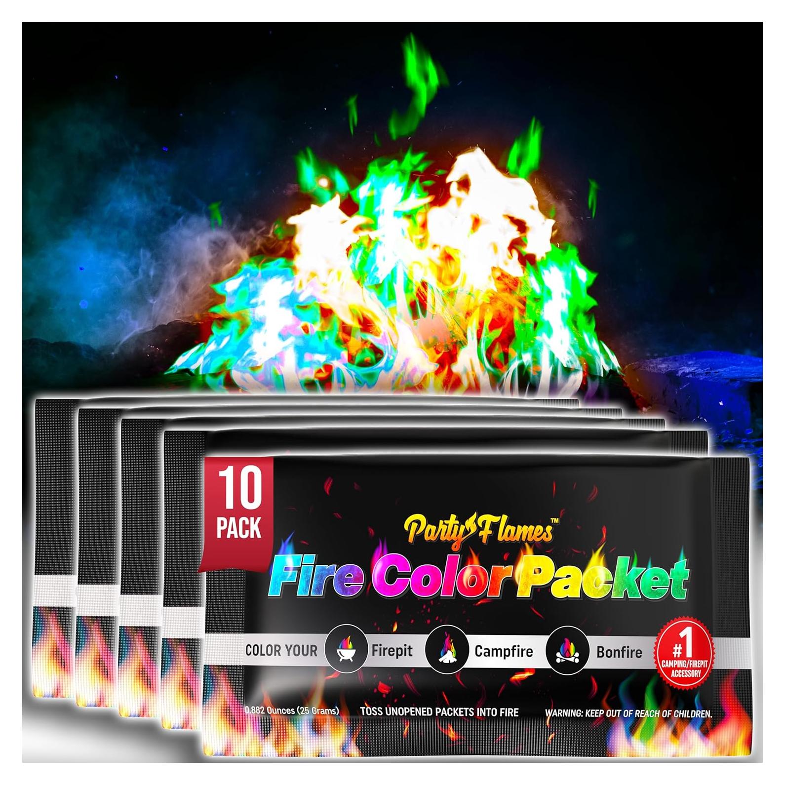Paquete de Cambio de Color para Fogatas Party Flames - 10 Unidades