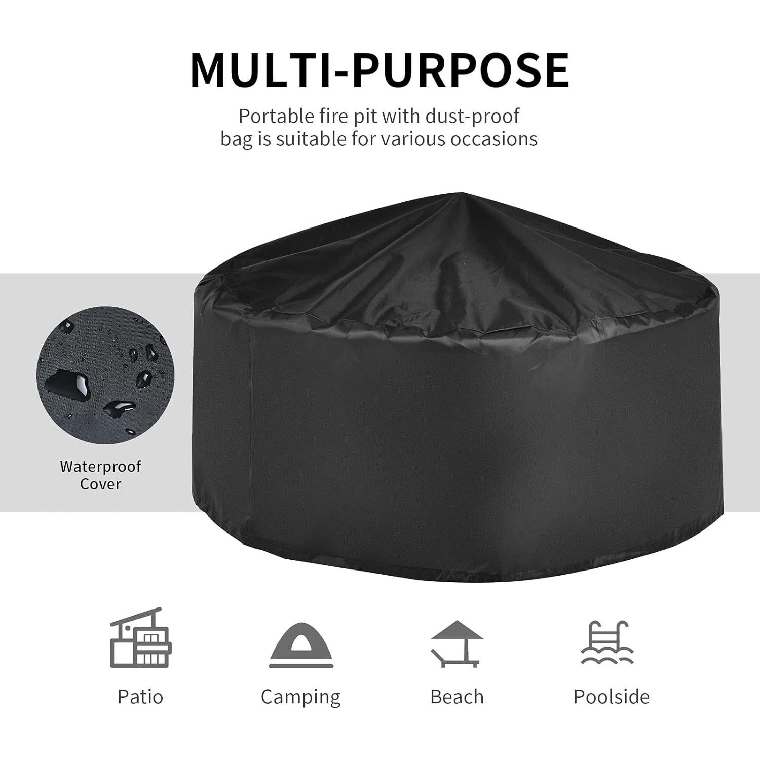 Hoguera Multifuncional Giantex 81 cm Redonda para Exterior