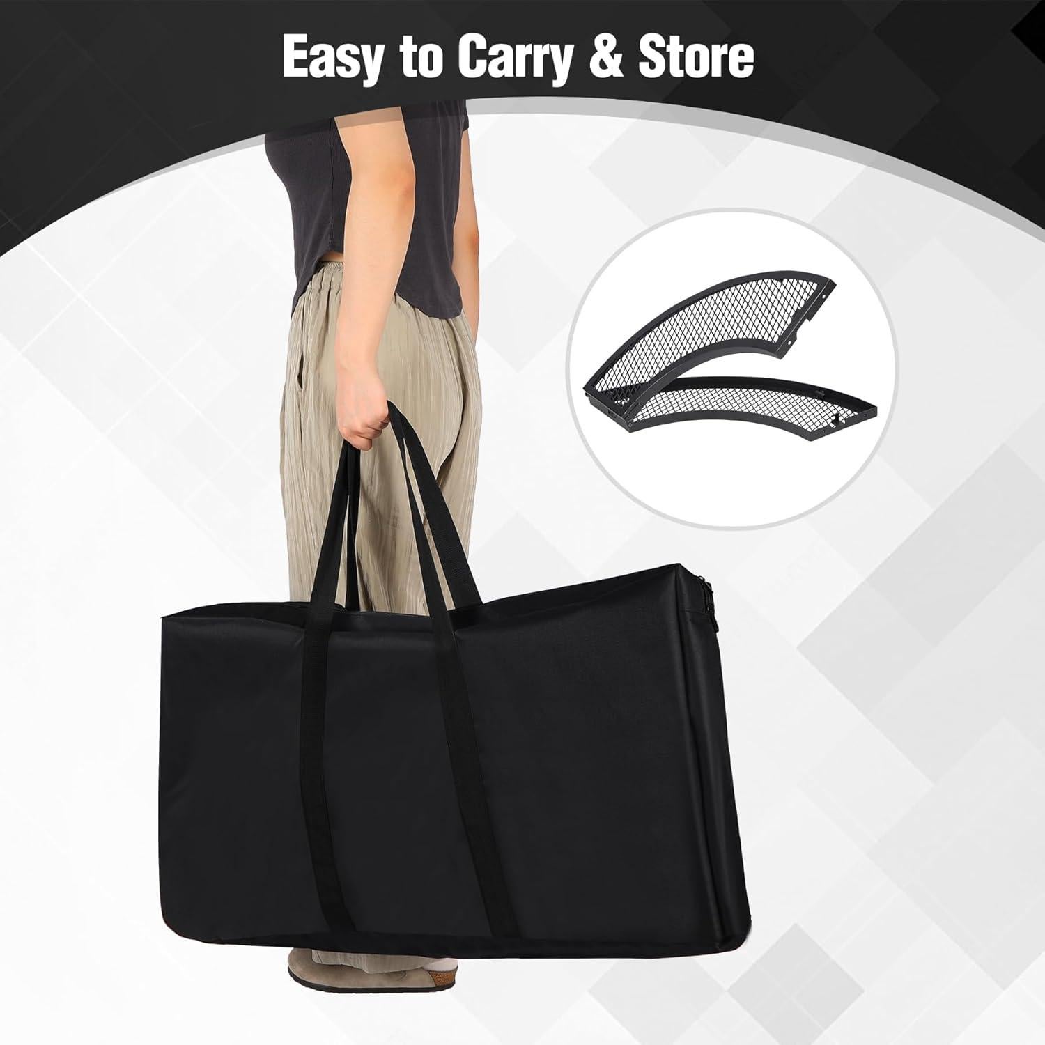 Mesa Redonda Plegable REDCAMP para Fogata 87.88 cm Hierro