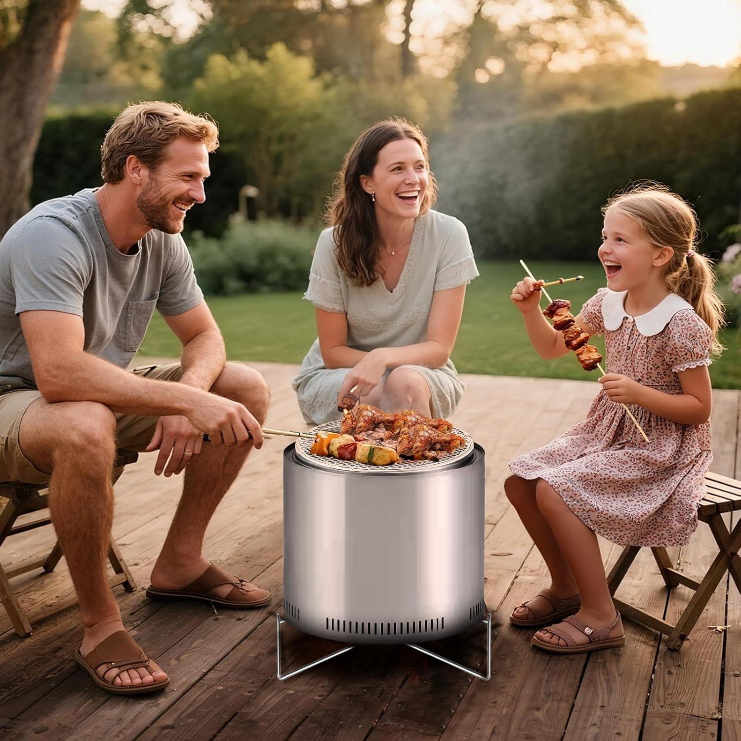 Soporte para Fogata Lineslife de Acero Inoxidable 52 cm