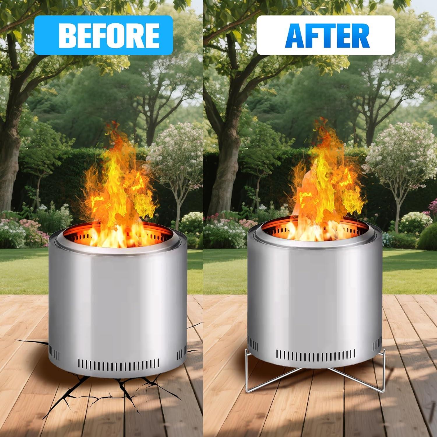 Soporte para Fogata Lineslife de Acero Inoxidable 52 cm