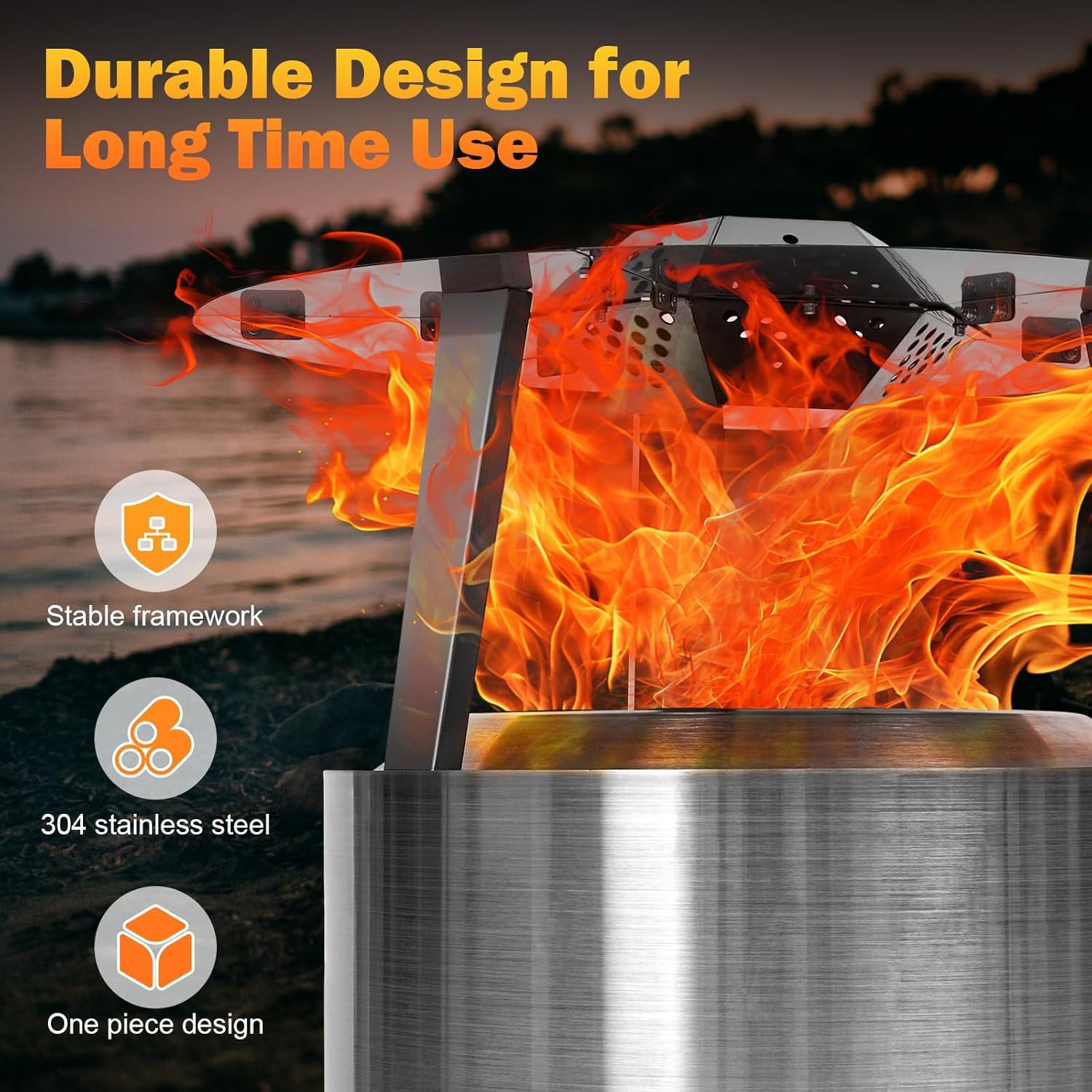 Deflector de Calor Agedne para Fogata Solo Stove Bonfire 49.5 cm