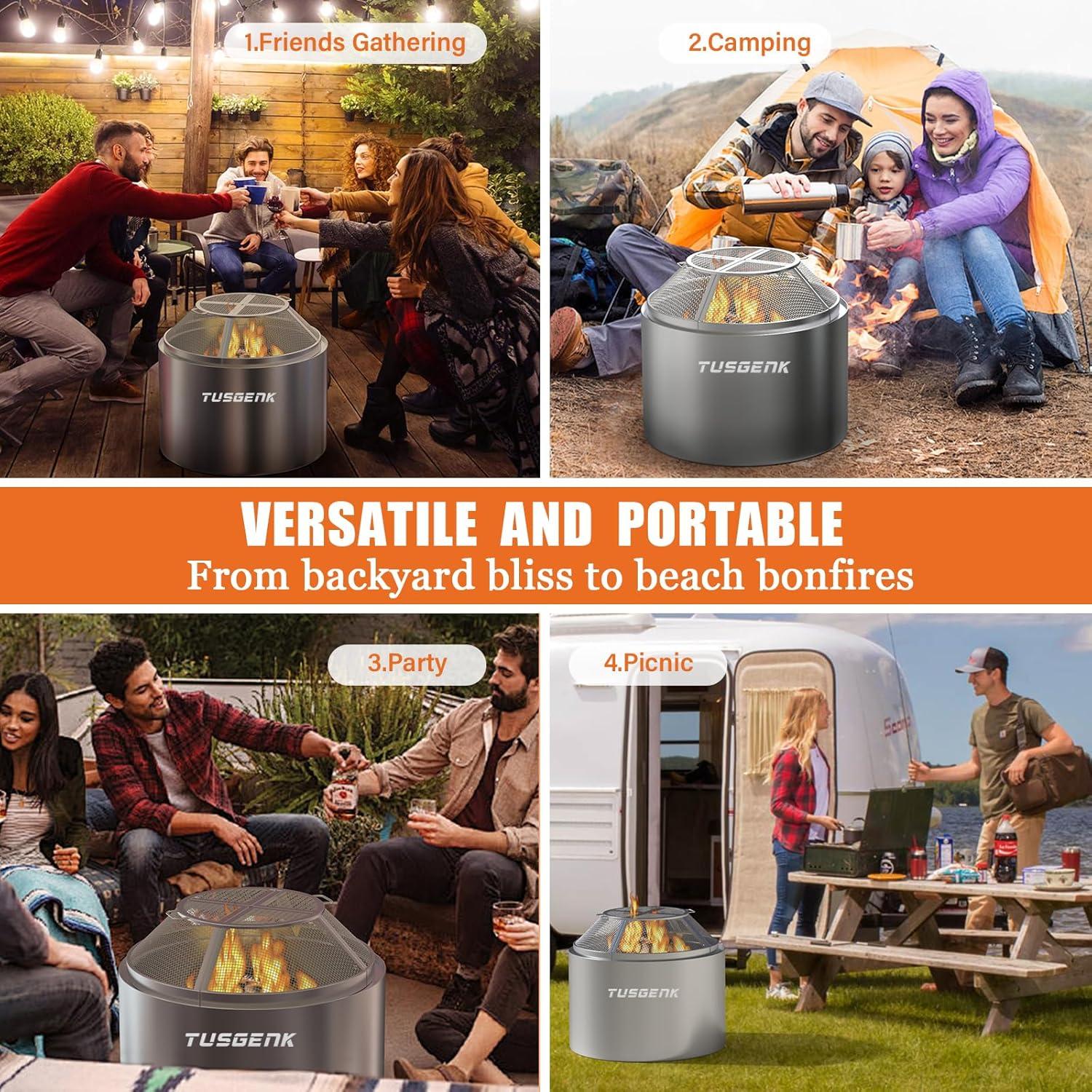 Pantalla de Chispas TUSGENK 15 Pulgadas Acero Inoxidable