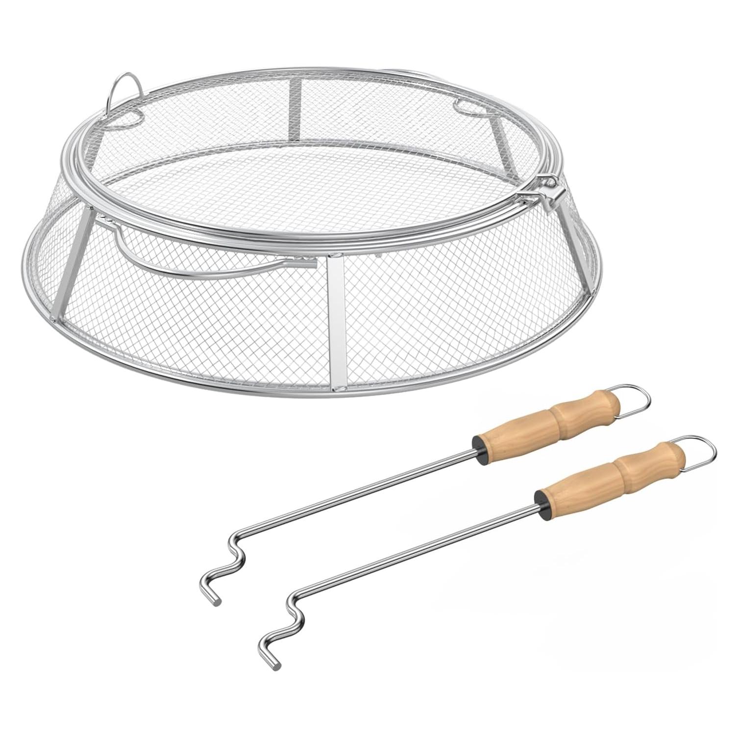 Pantalla de Protección AJinTeby para Hoguera 48 cm Acero Inoxidable