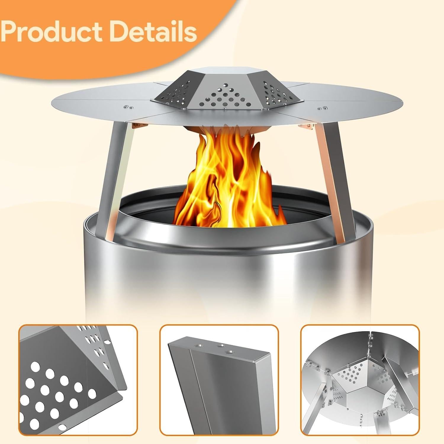 Deflector de Calor BQMAX para Solo Stove Bonfire 49.5 cm