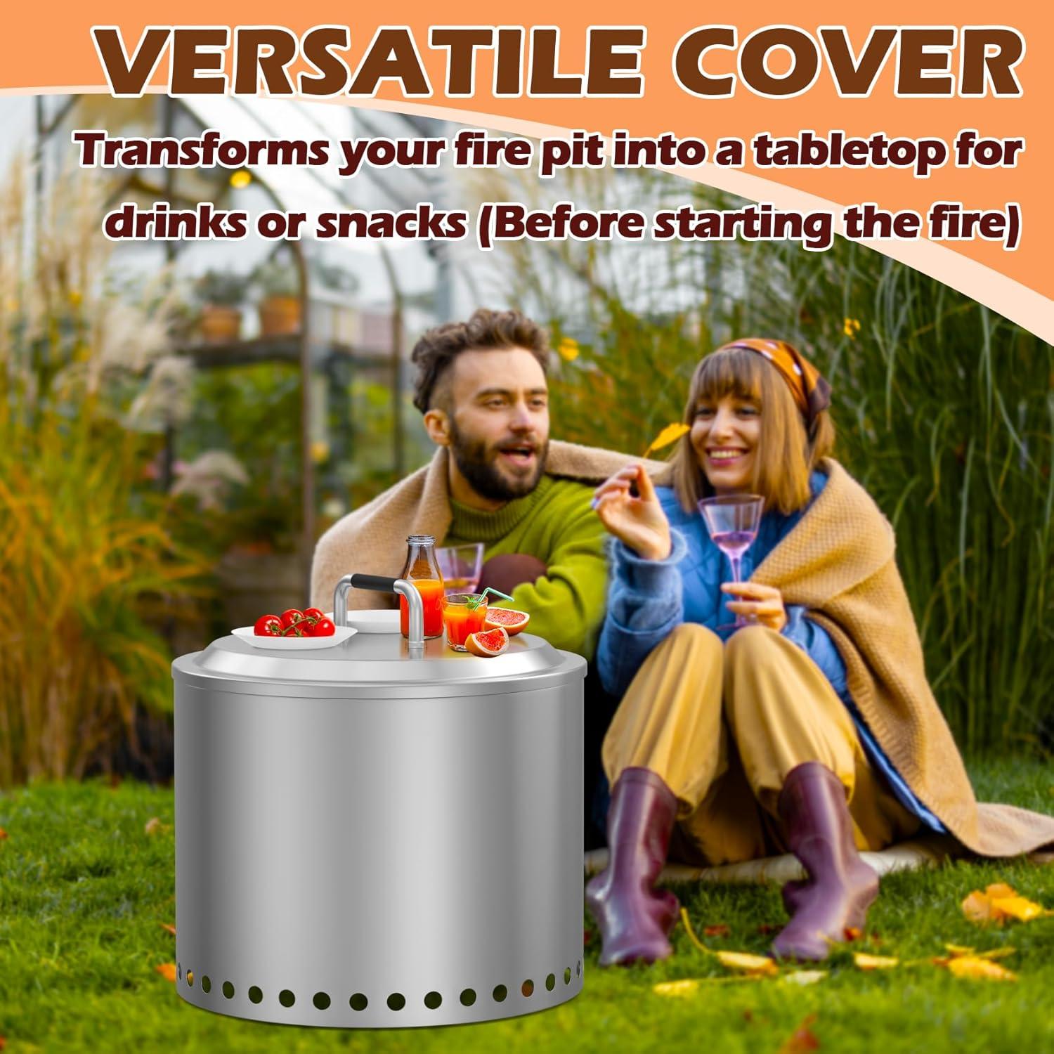 Tapa de Fogata MOASKER 19.5" Acero Inoxidable Redonda