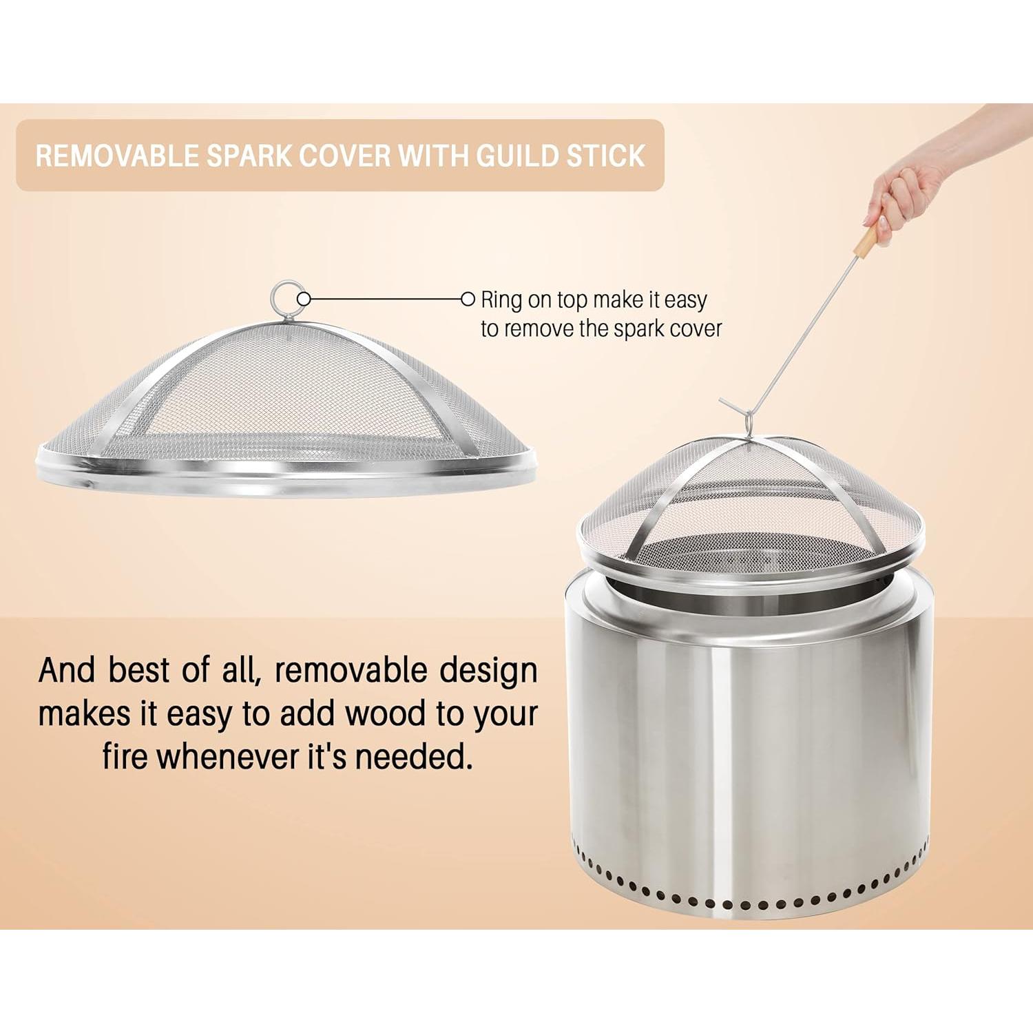 Cubierta de Chispas COSPARX para Fogata Bonfire Acero Inoxidable