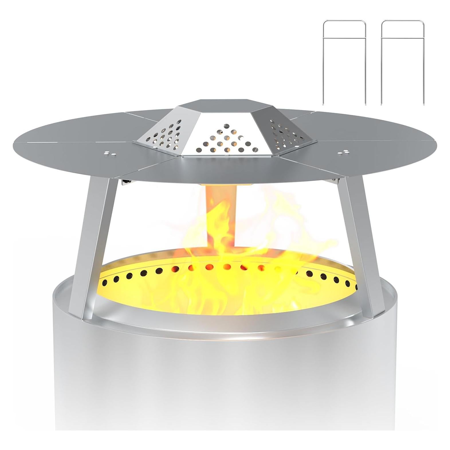 Deflector de Calor BBQ-PLUS para Fogata Solo Stove 19"