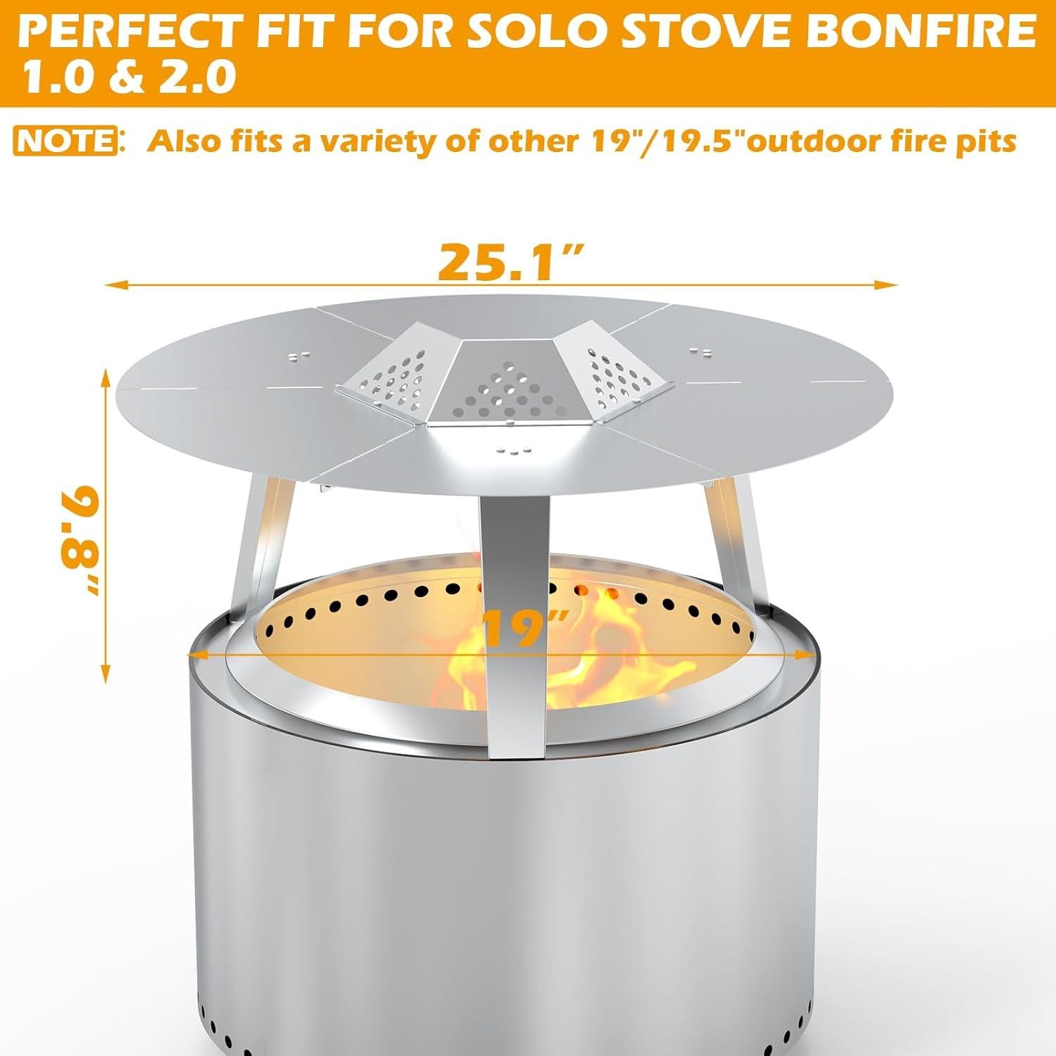 Deflector de Calor BBQ-PLUS para Fogata Solo Stove 19"