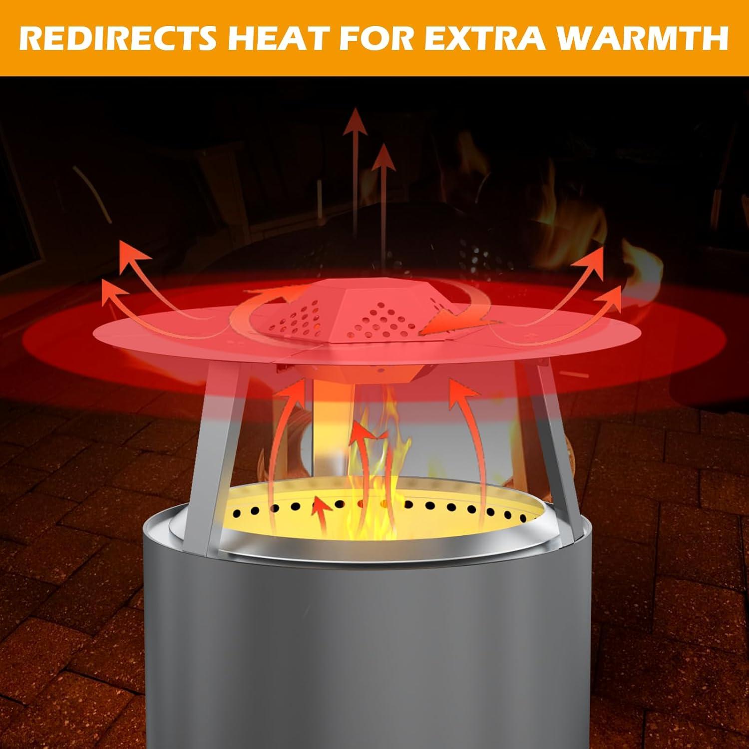 Deflector de Calor BBQ-PLUS para Fogata Solo Stove 19"