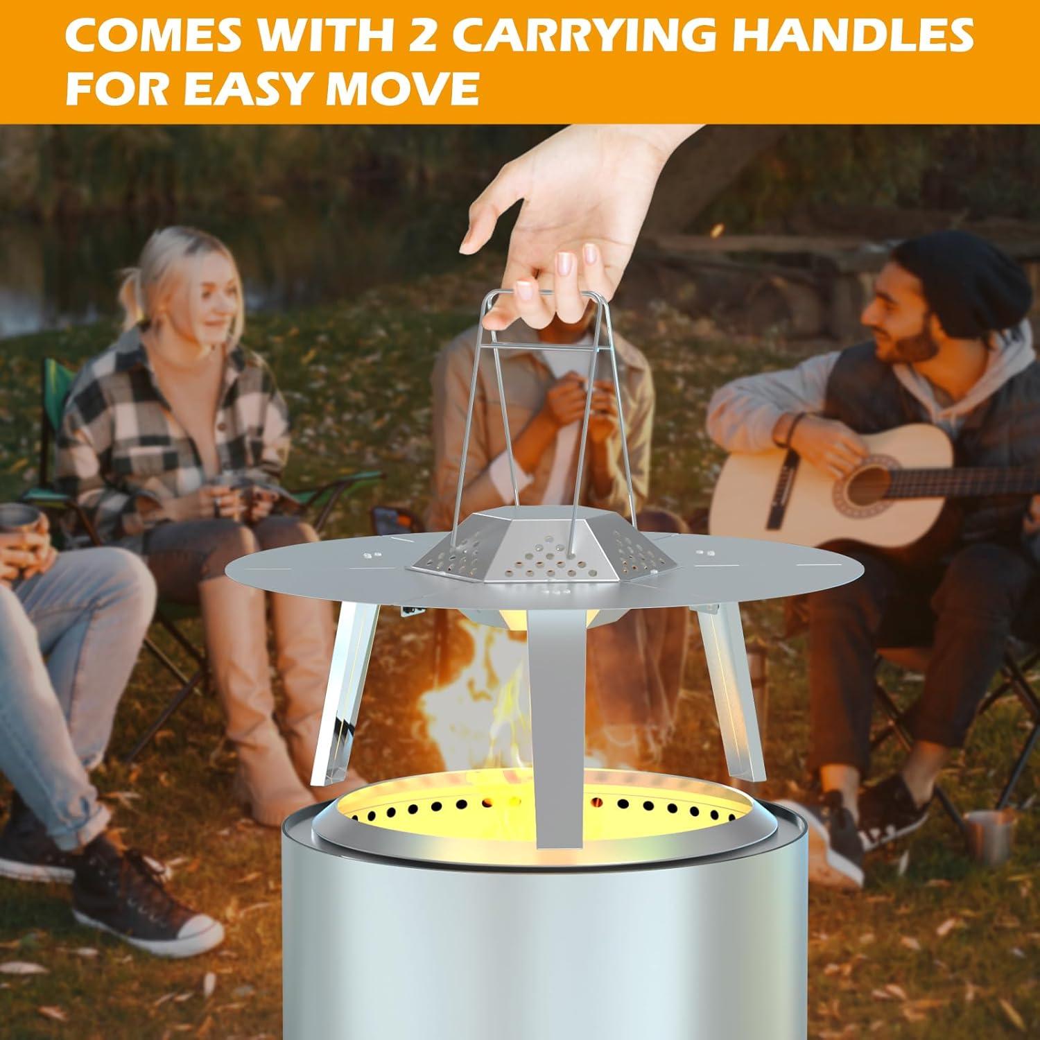 Deflector de Calor BBQ-PLUS para Fogata Solo Stove 19"