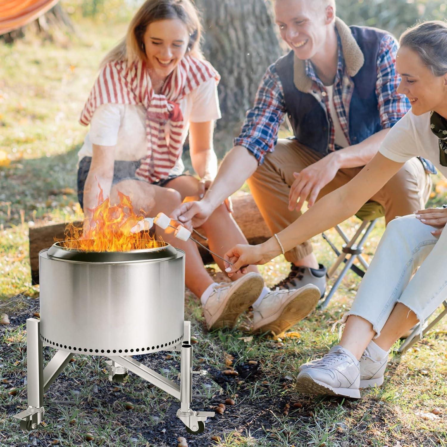 Soporte para Fogata Universal Acero Inoxidable 15-27"