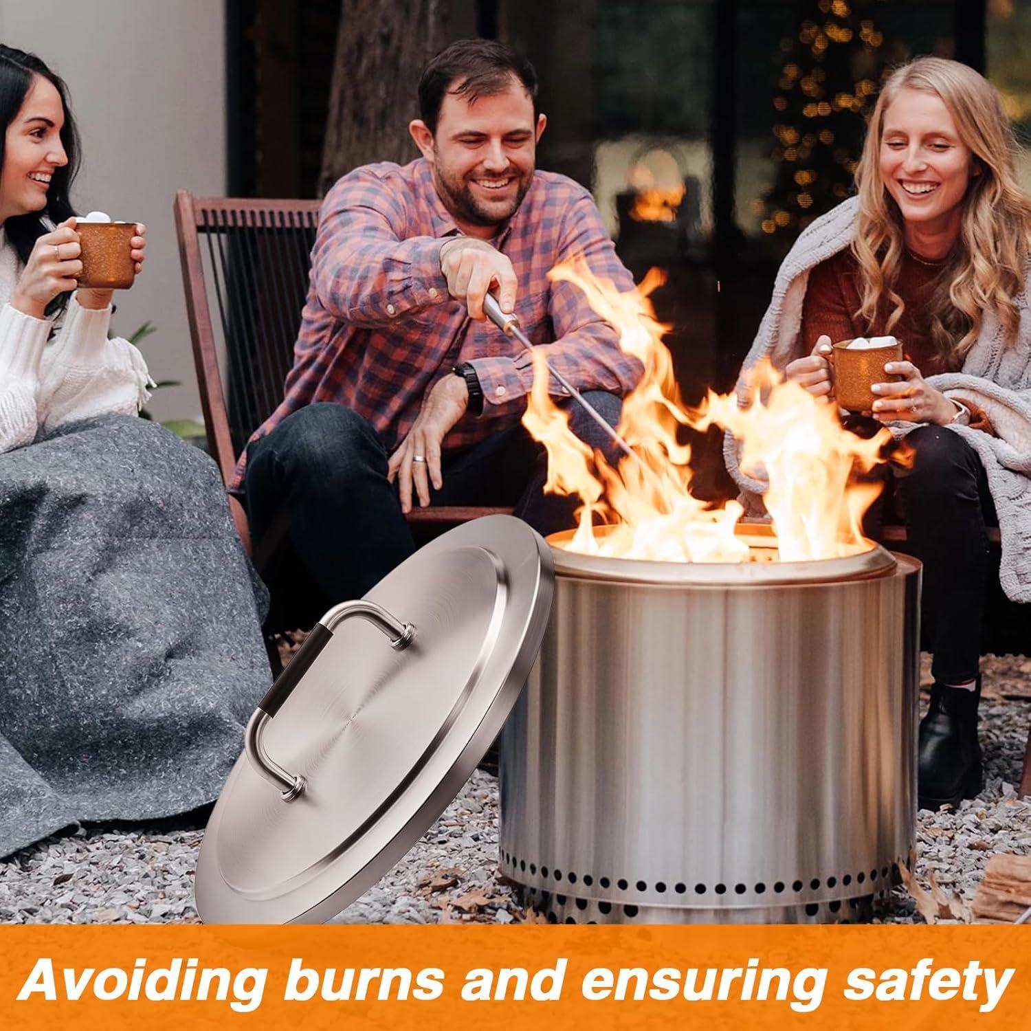 Tapa de Fogata AOREWTGGH 49.5 cm para Solo Stove Bonfire