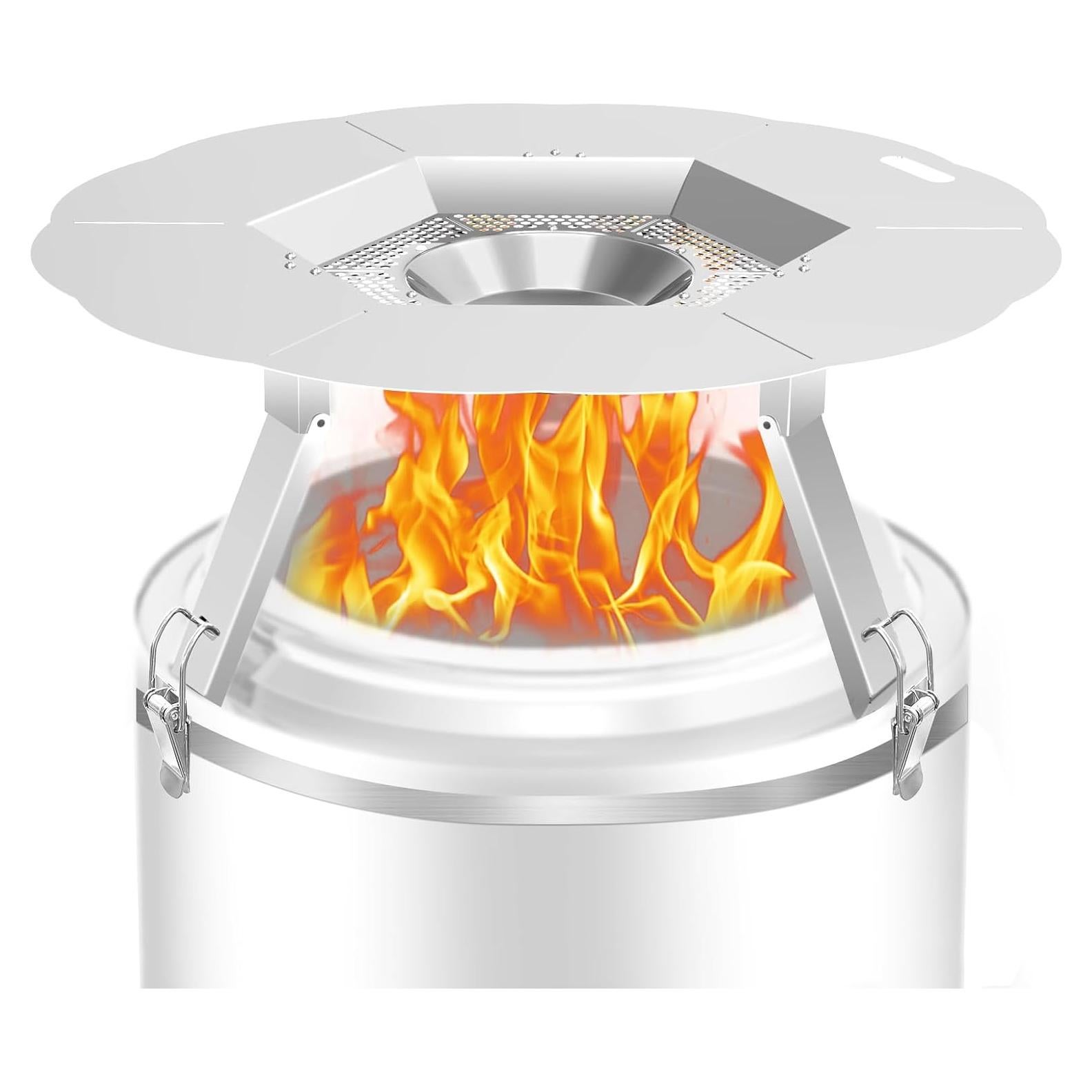 Deflector de Calor Dirza para Fogón Bonfire 49.5 cm Acero Inoxidable