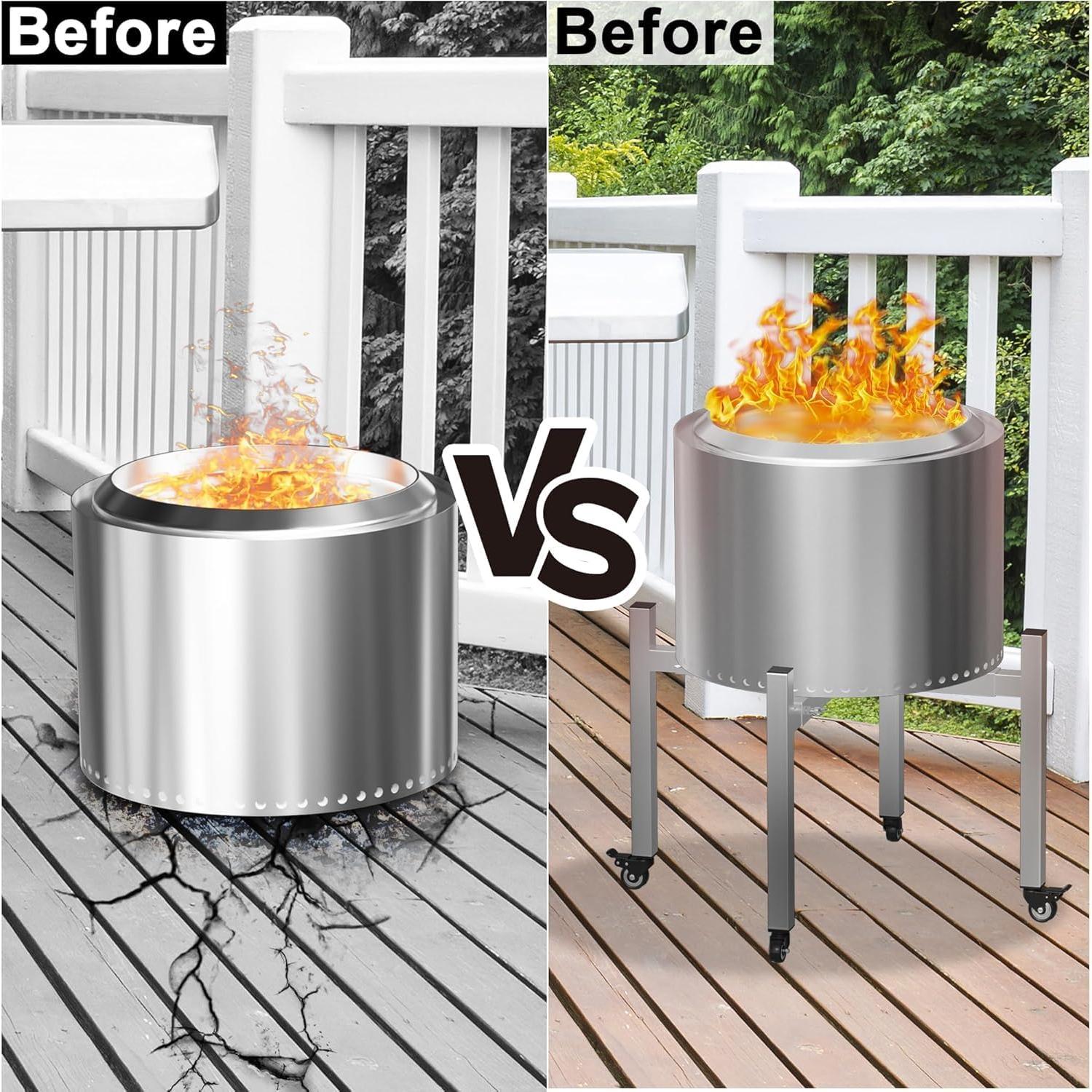 Soporte Universal para Fogata BBQ-PLUS 15-27" con Ruedas