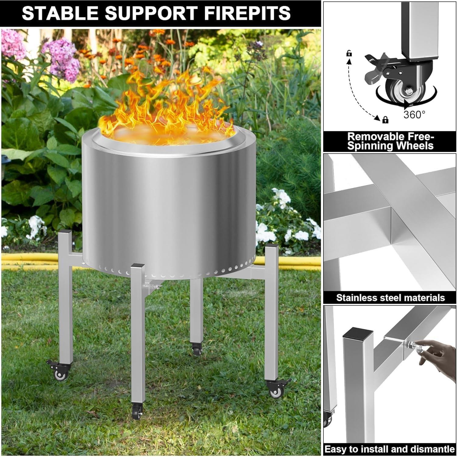 Soporte Universal para Fogata BBQ-PLUS 15-27" con Ruedas