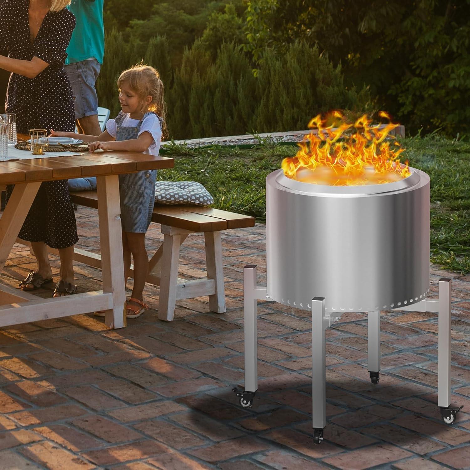 Soporte Universal para Fogata BBQ-PLUS 15-27" con Ruedas