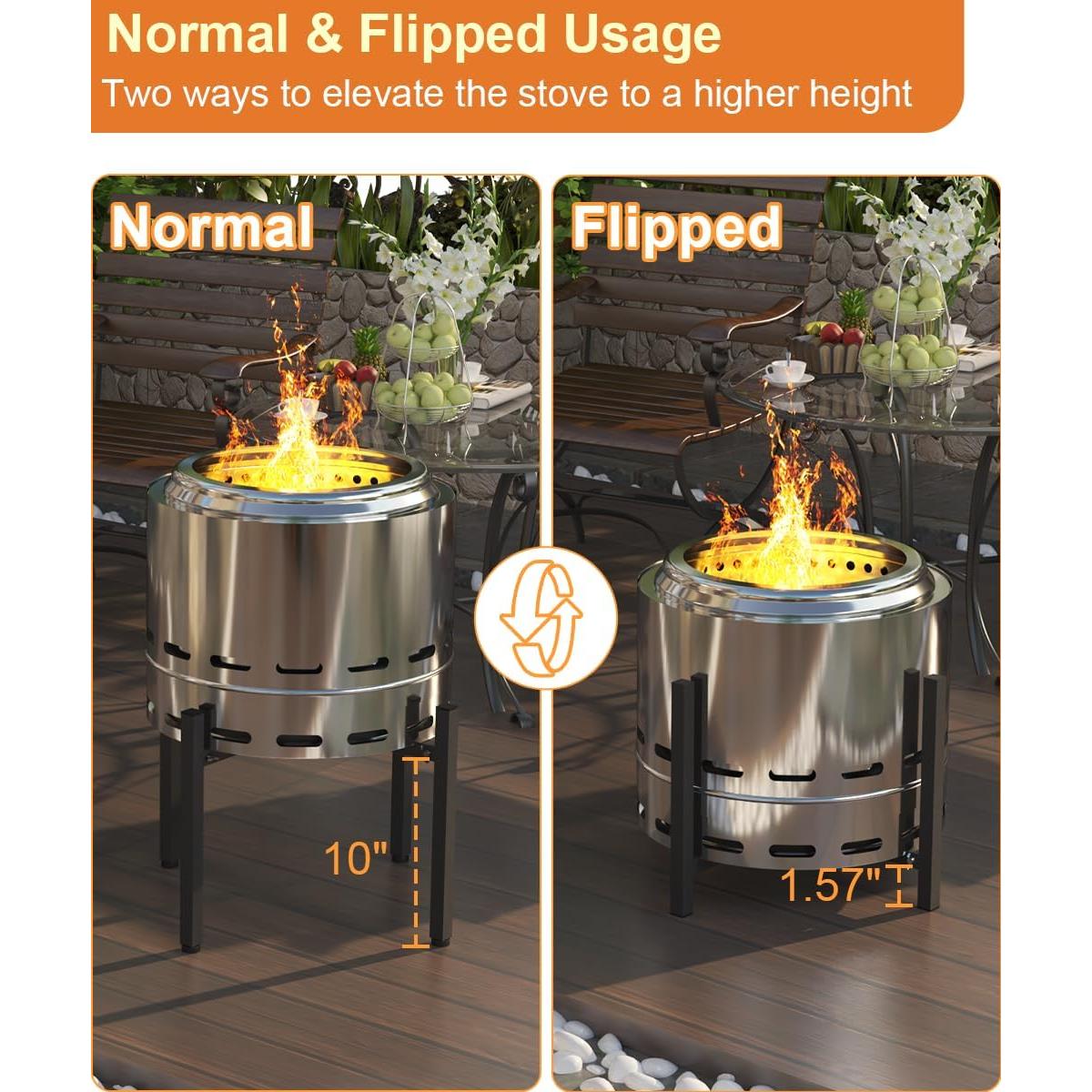 Soporte Universal para Fogata Garbuildman 15-27" Negro