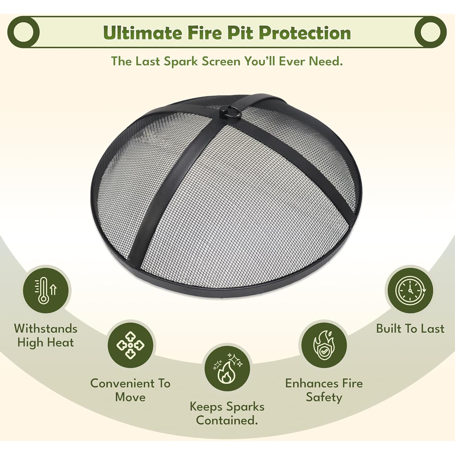 Pantalla de Chispas FEBTECH 46 cm para Fogata Redonda