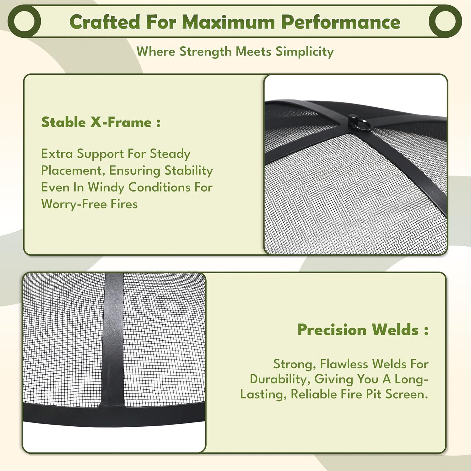 Pantalla de Chispas FEBTECH 46 cm para Fogata Redonda