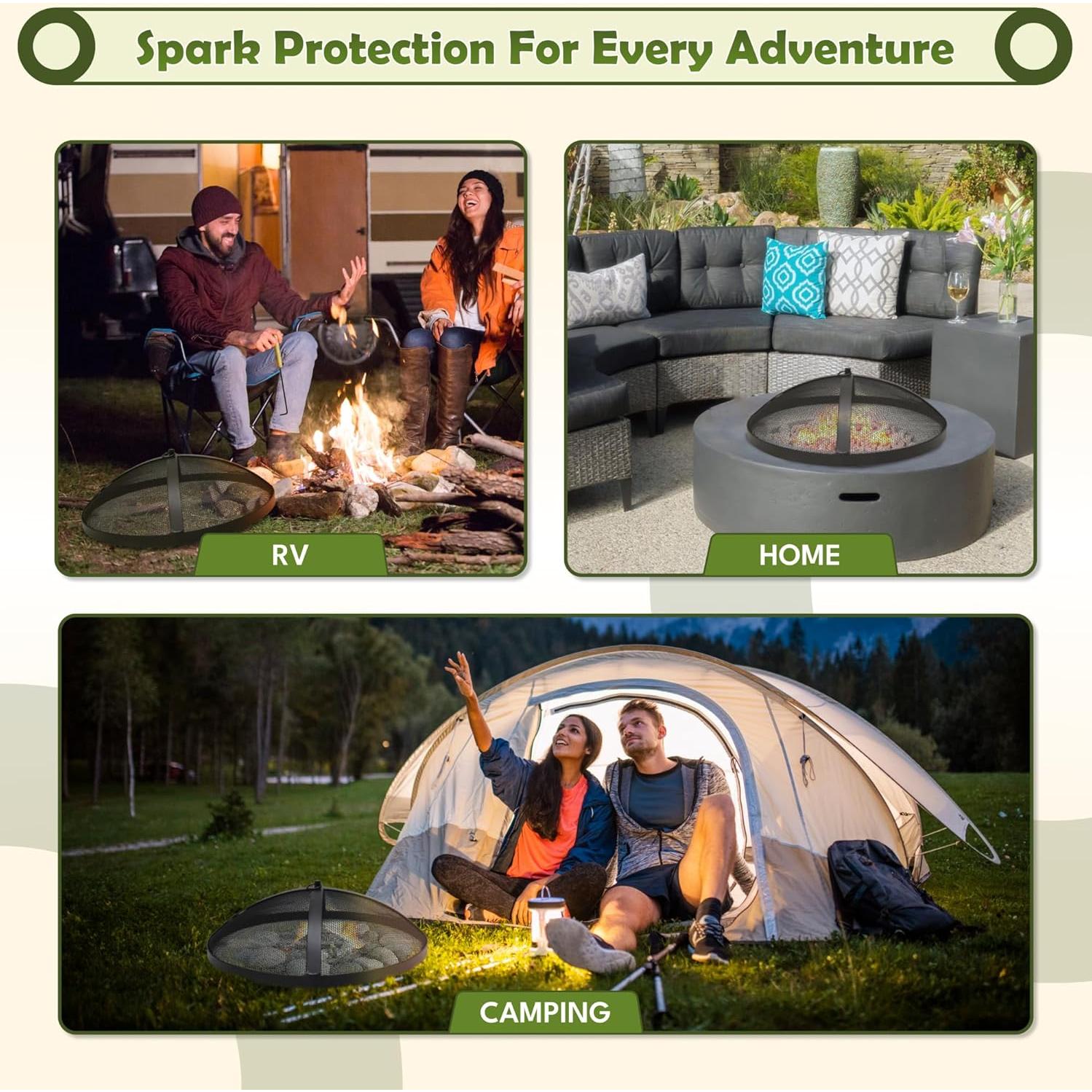 Pantalla de Chispas FEBTECH 46 cm para Fogata Redonda