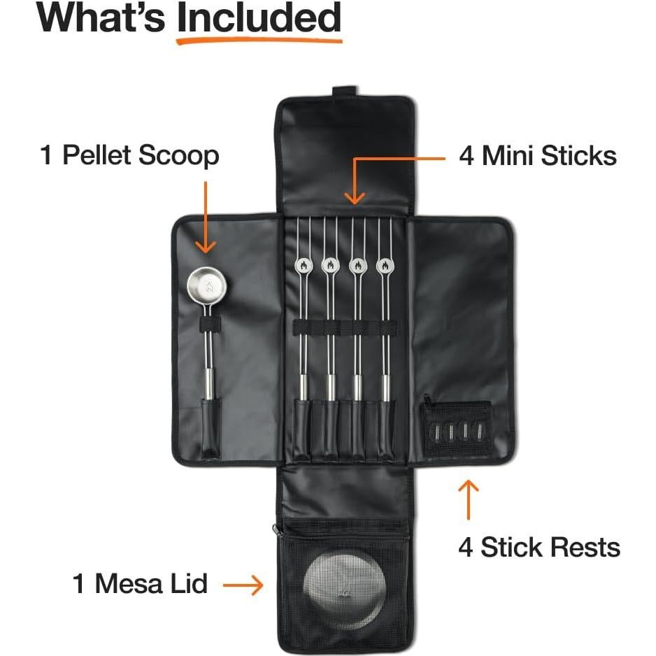 Paquete de Accesorios Mesa Solo Stove | 4 Palitos Inoxidable + Cucharón