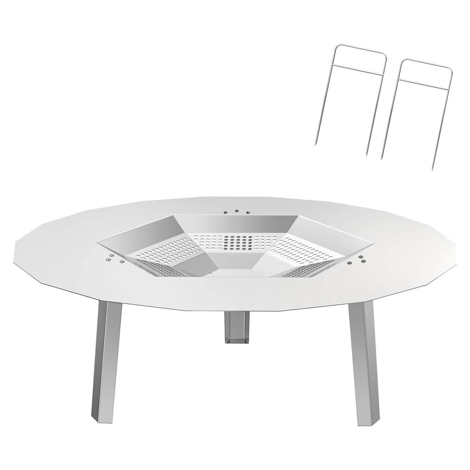 Deflector de Calor BBQ-PLUS para Estufa de Fuego 19.5" Acero Inoxidable