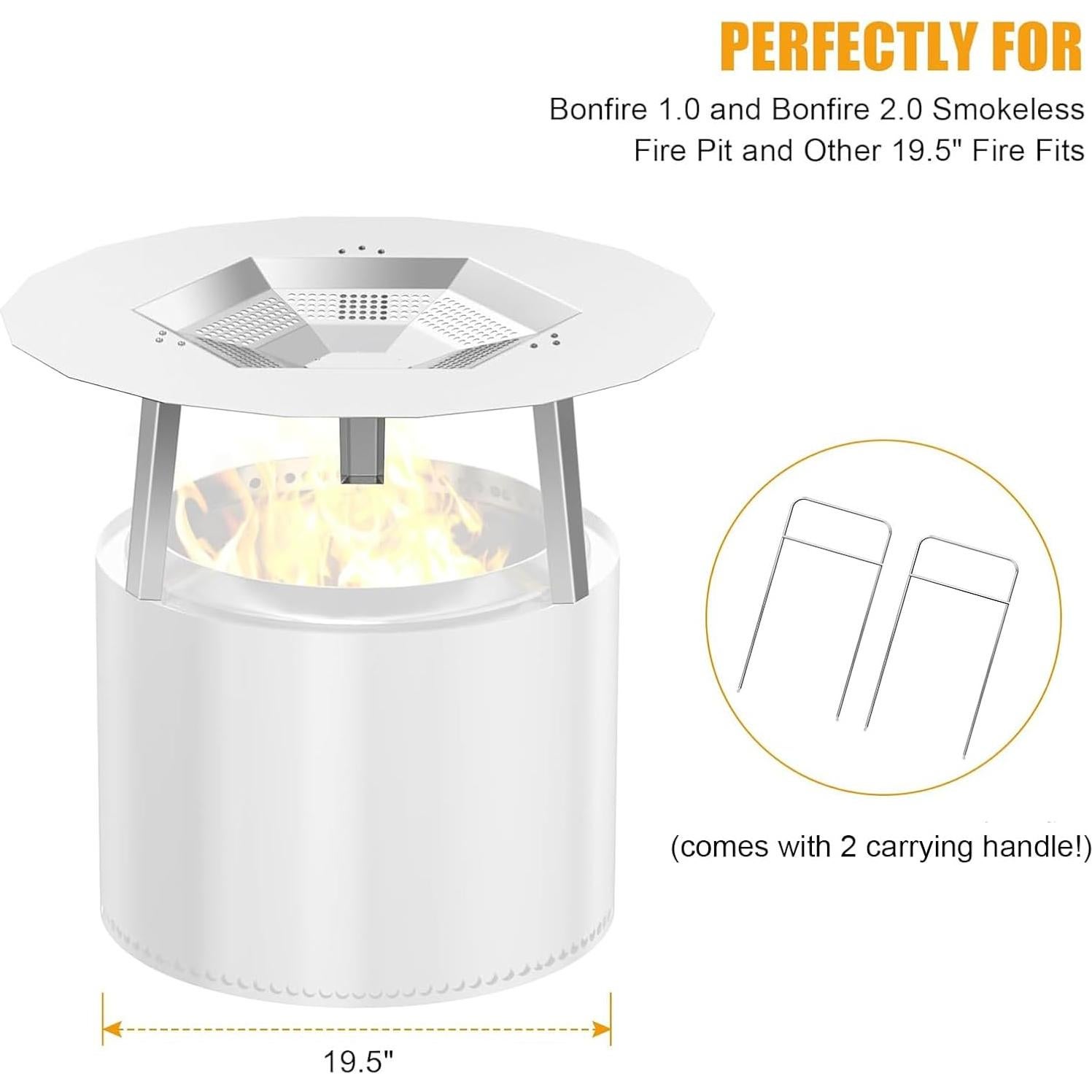 Deflector de Calor BBQ-PLUS para Estufa de Fuego 19.5" Acero Inoxidable