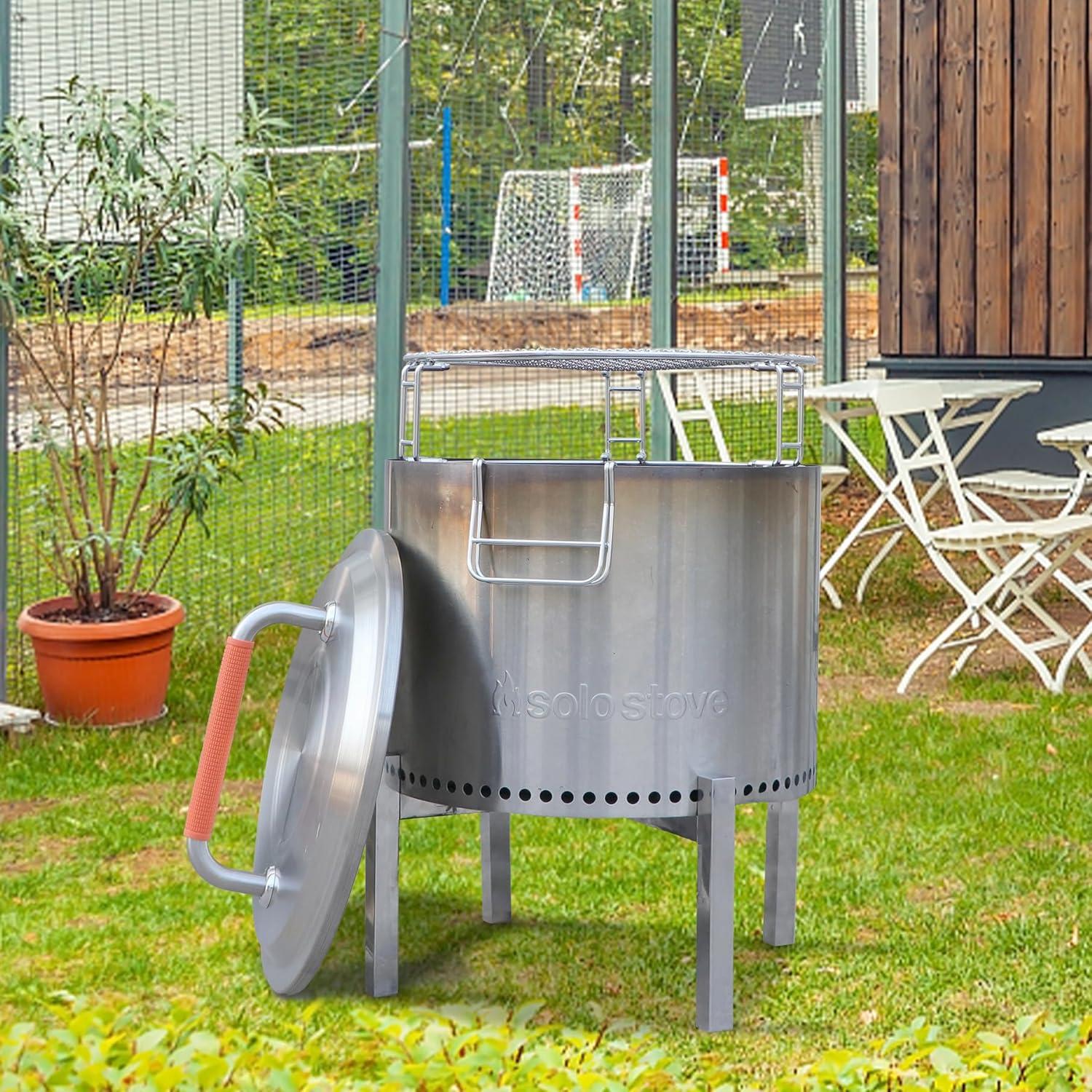 Soporte ajustable para fogata CANDANA 15-27" acero inoxidable