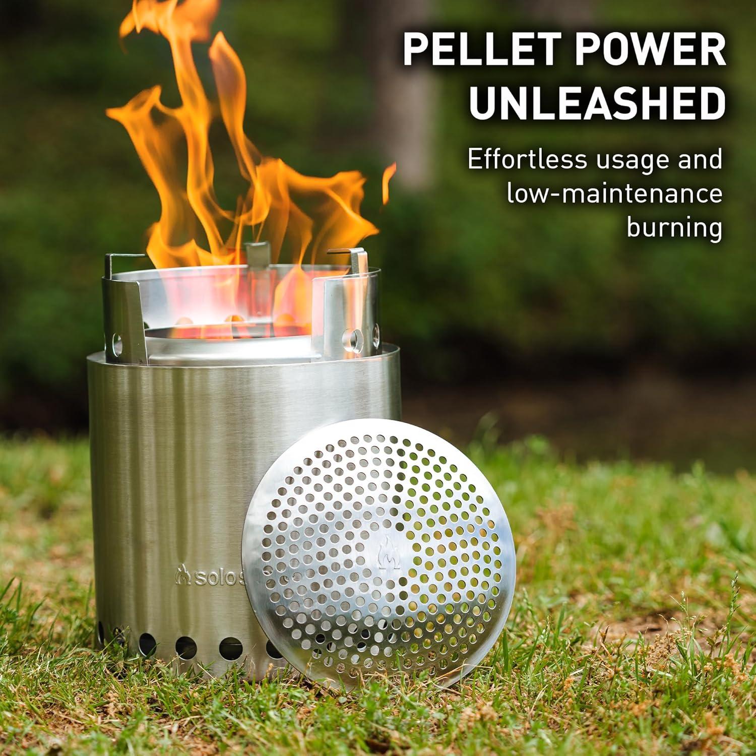 Adaptador de Pellets Solo Stove Campfire - Acero Inoxidable 15.5 cm