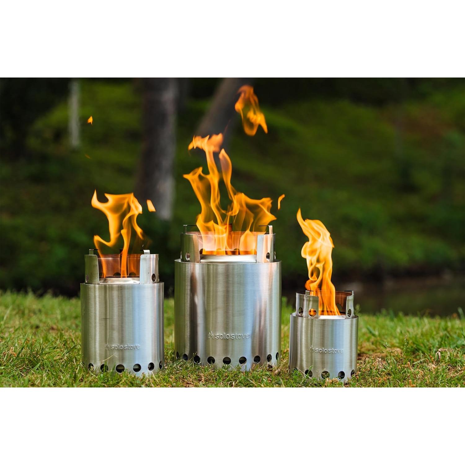 Adaptador de Pellets Solo Stove Campfire - Acero Inoxidable 15.5 cm