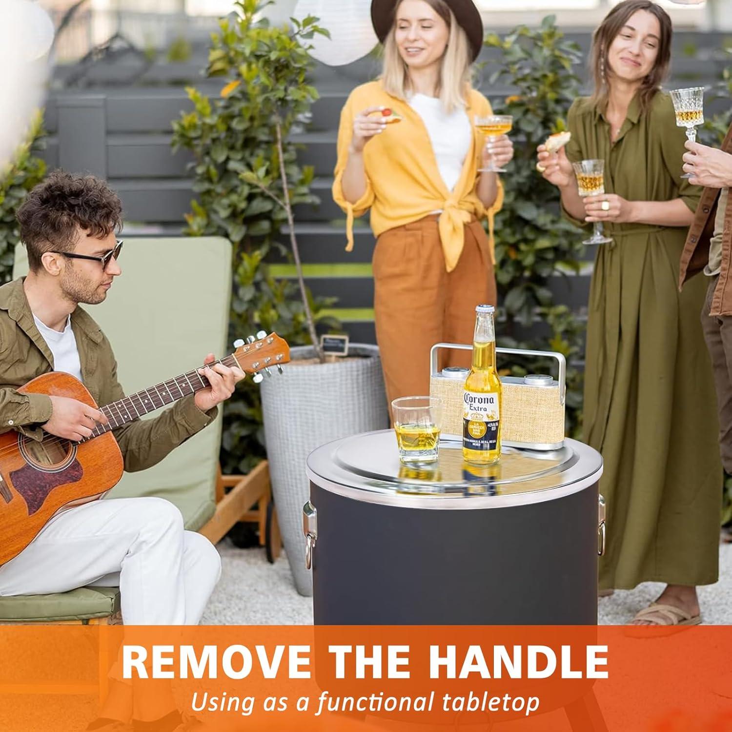 Tapa de Fogón Hisencn 27" Acero Inoxidable para Camping