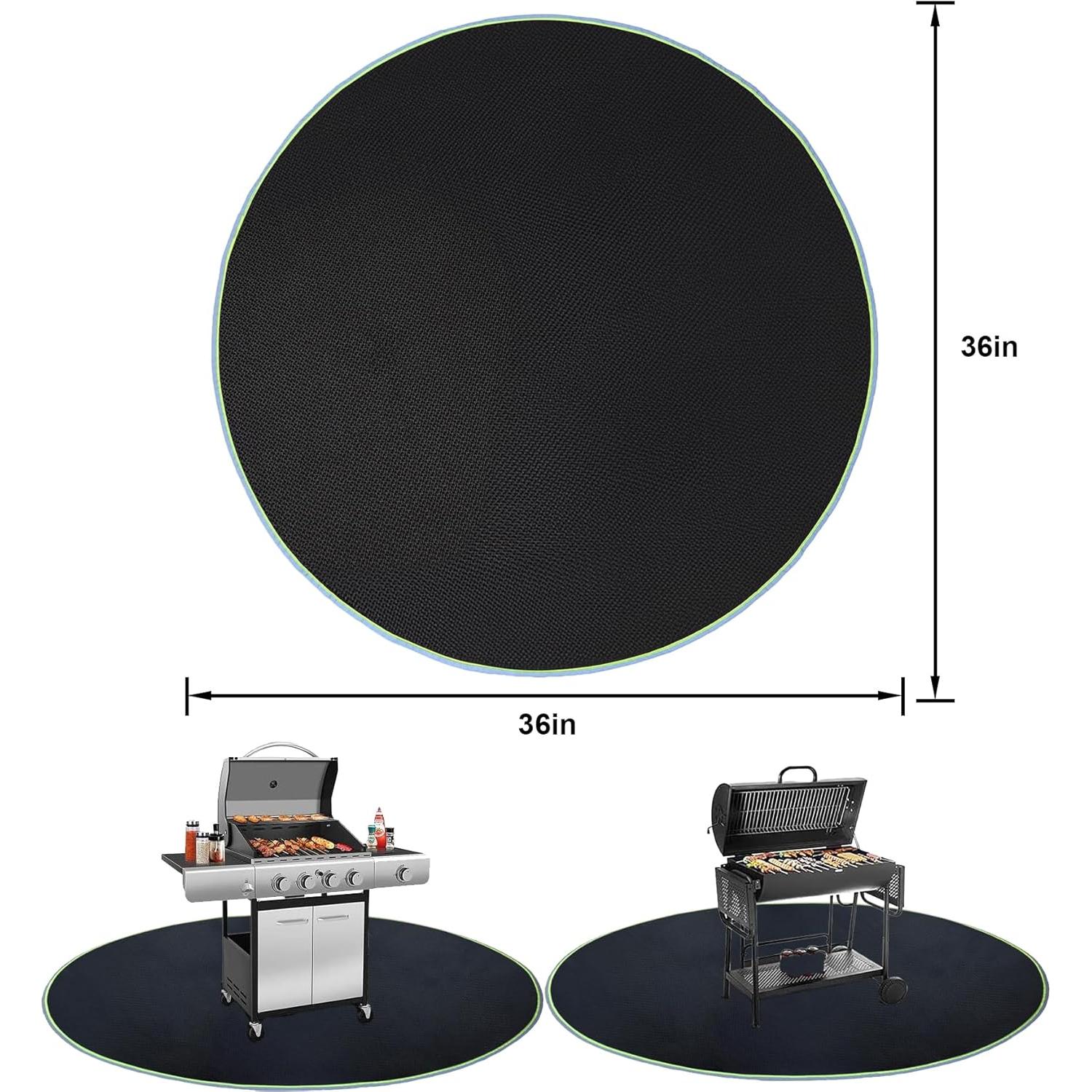 Alfombrilla Antifuego Redonda SLLFLY 91.4 cm para BBQ