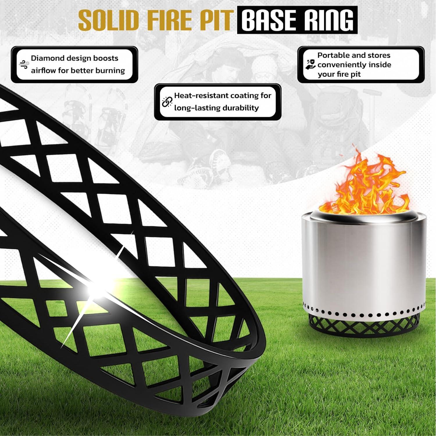 Combo Accesorios para Fogatas FEBTECH - Base 43 cm y Tapa 51 cm