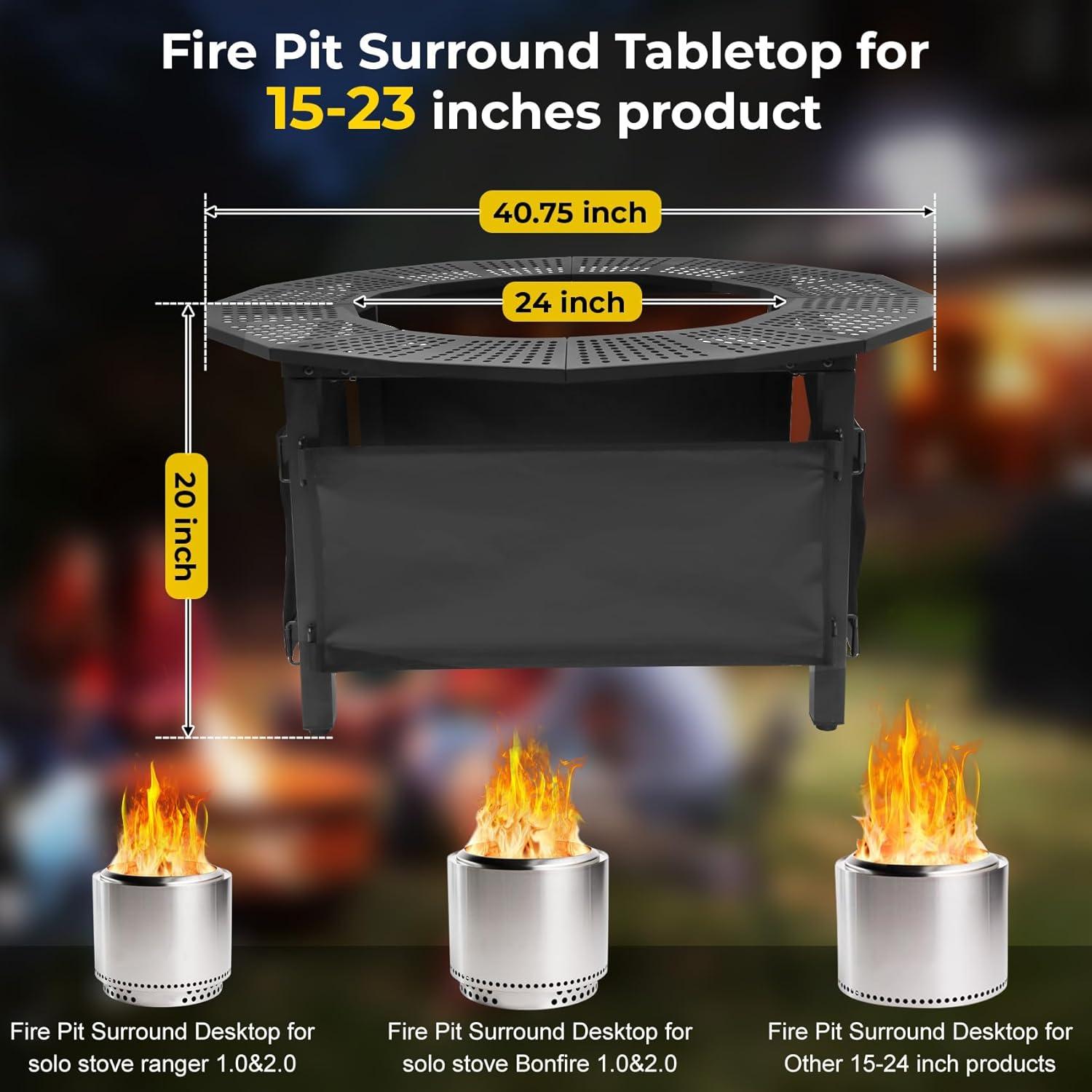 Mesa Rodeo de Fuego 103.5 cm Puzau, Protección 360°