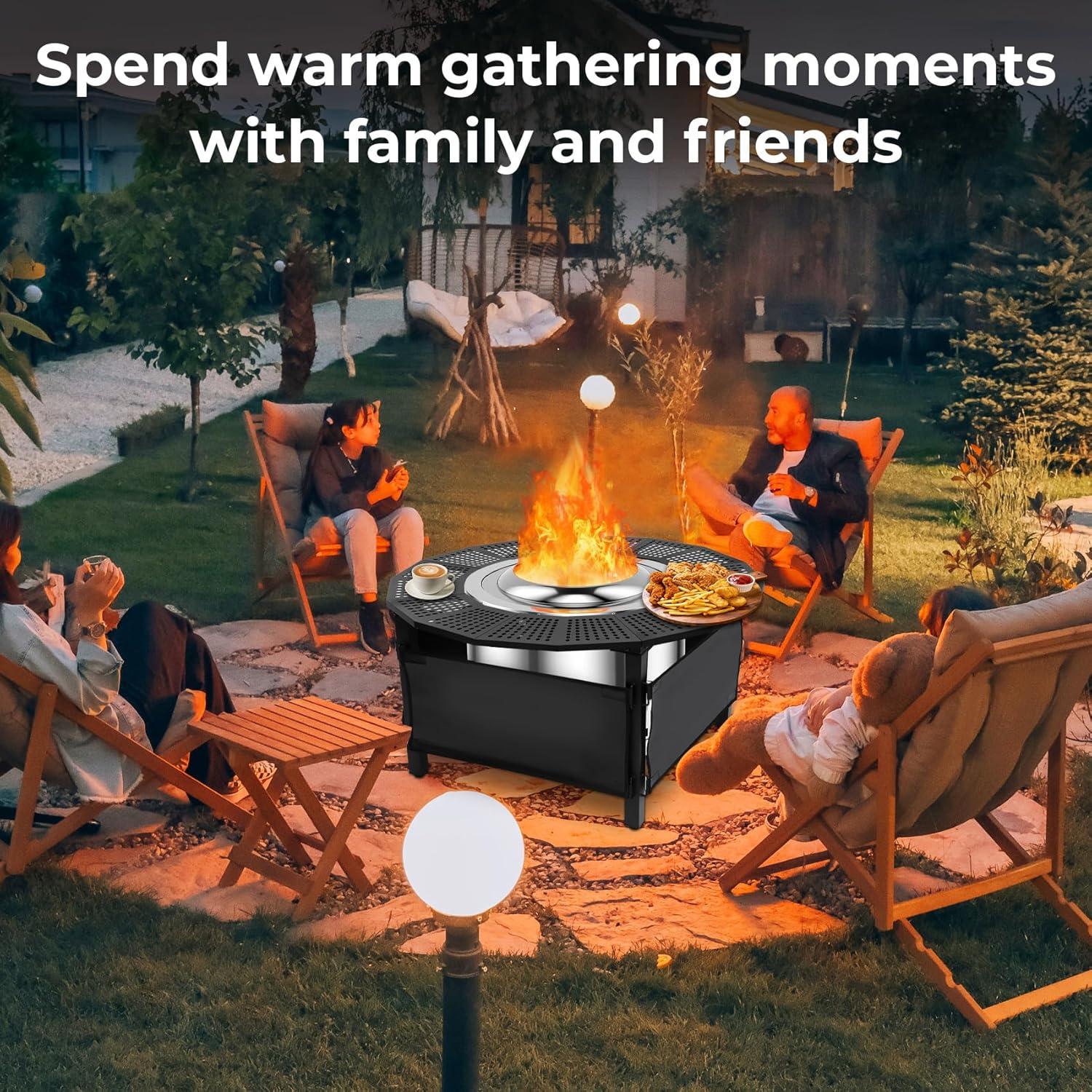 Mesa Rodeo de Fuego 103.5 cm Puzau, Protección 360°