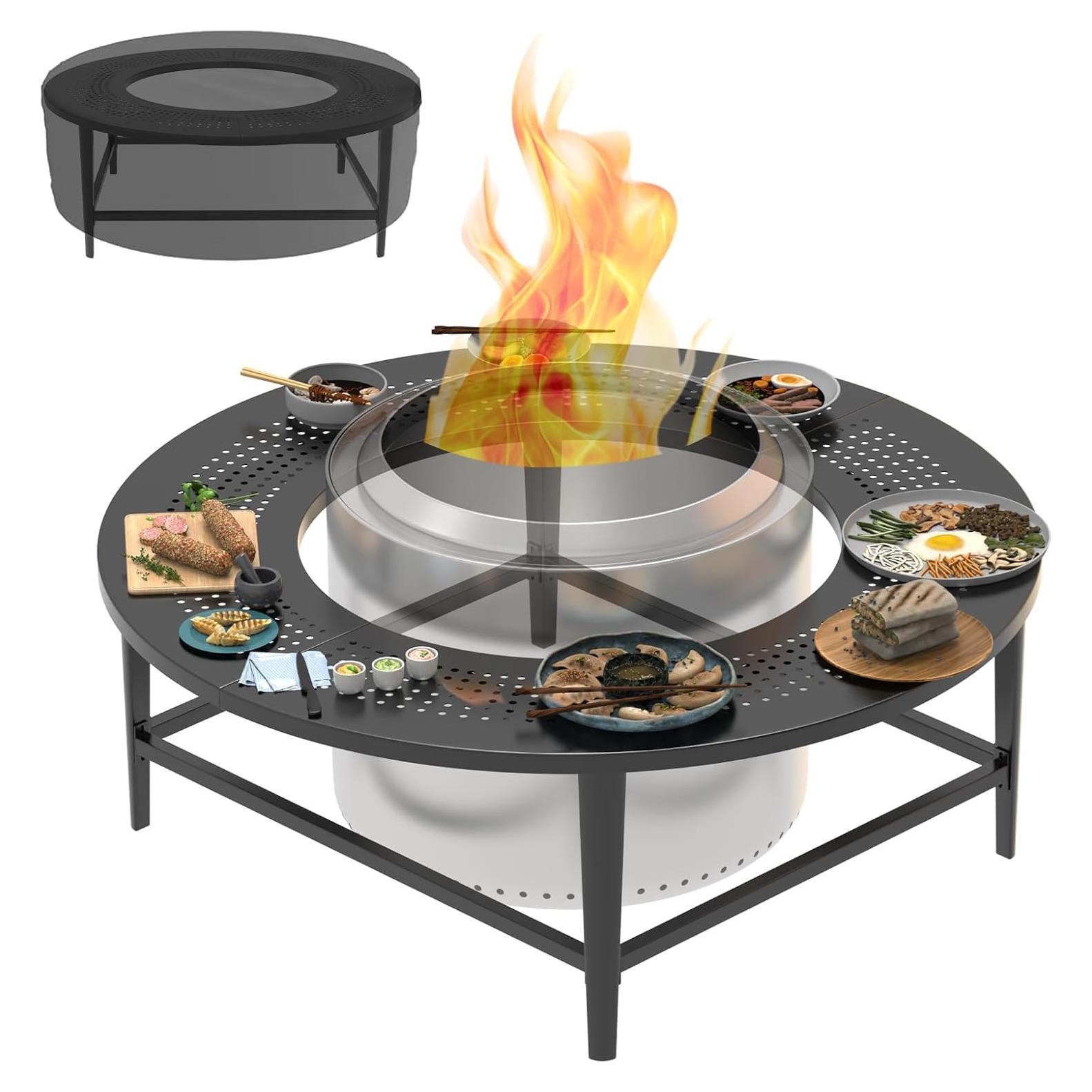 Mesa de Superficie para Fuego BQMAX 96.5 cm Redonda Acero