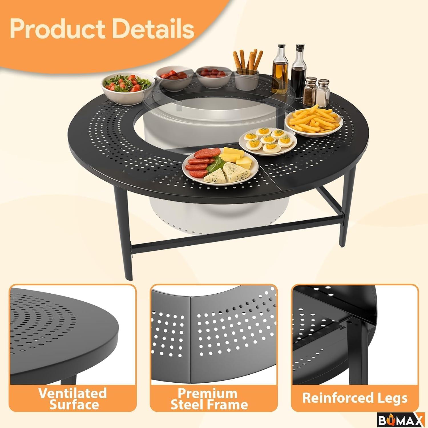 Mesa de Superficie para Fuego BQMAX 96.5 cm Redonda Acero