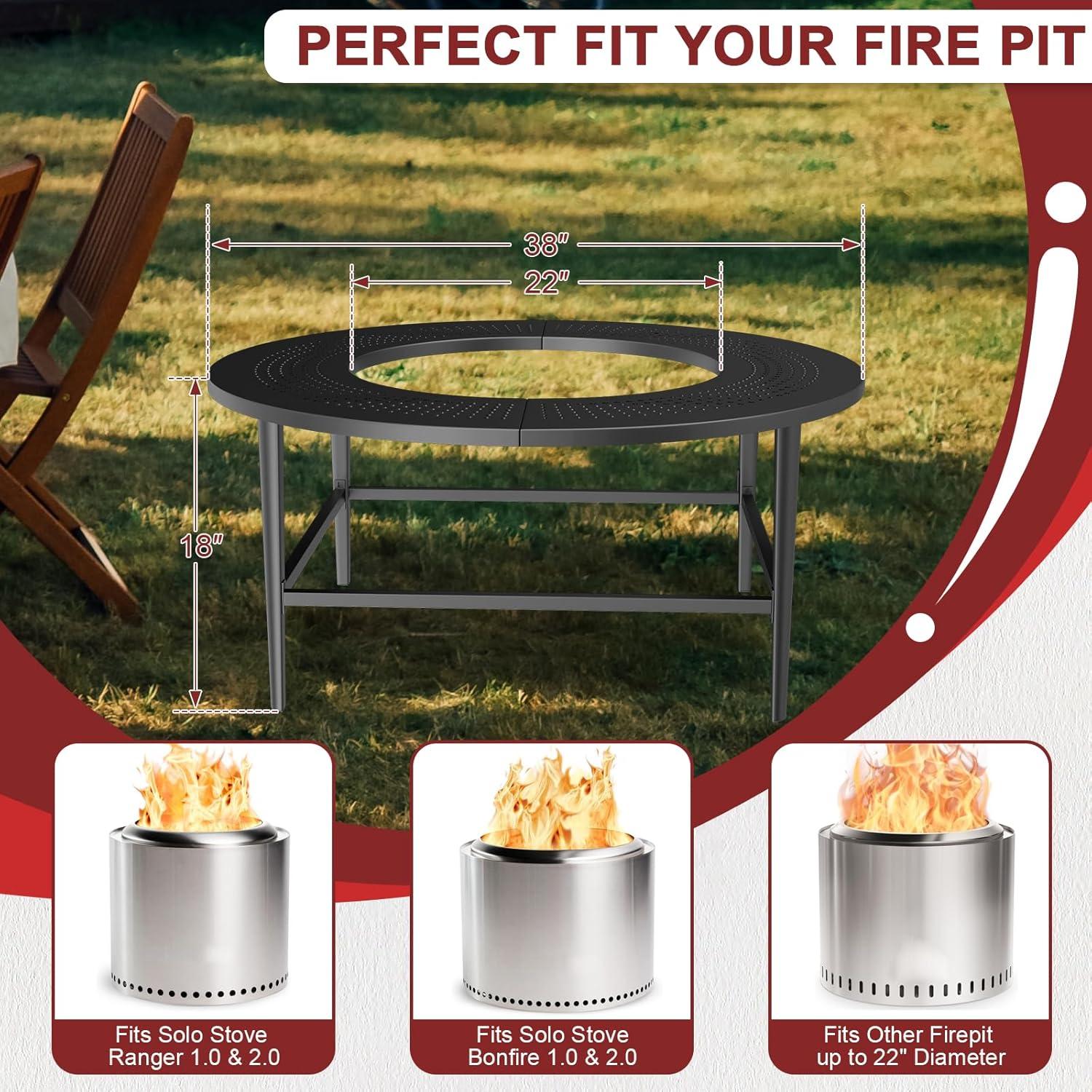 Mesa de Superficie para Fogata Grilleroy 38" para Solo Stove