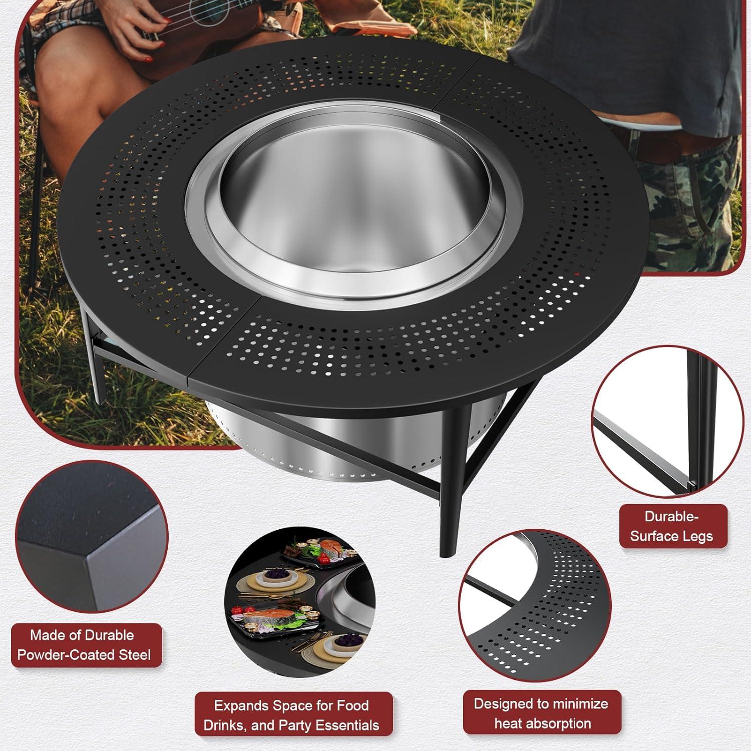 Mesa de Superficie para Fogata Grilleroy 38" para Solo Stove